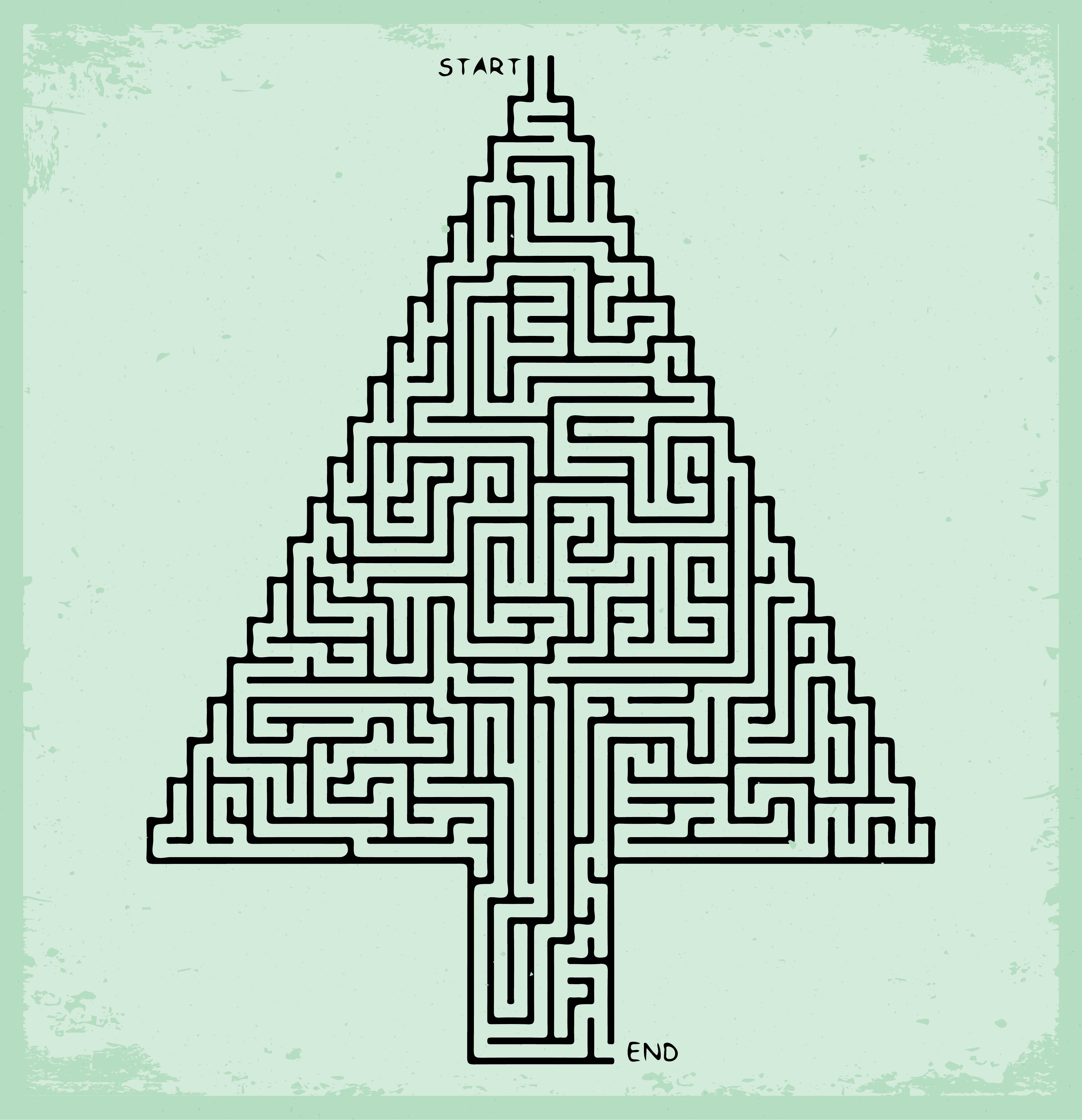 Christmas Tree Maze Printable