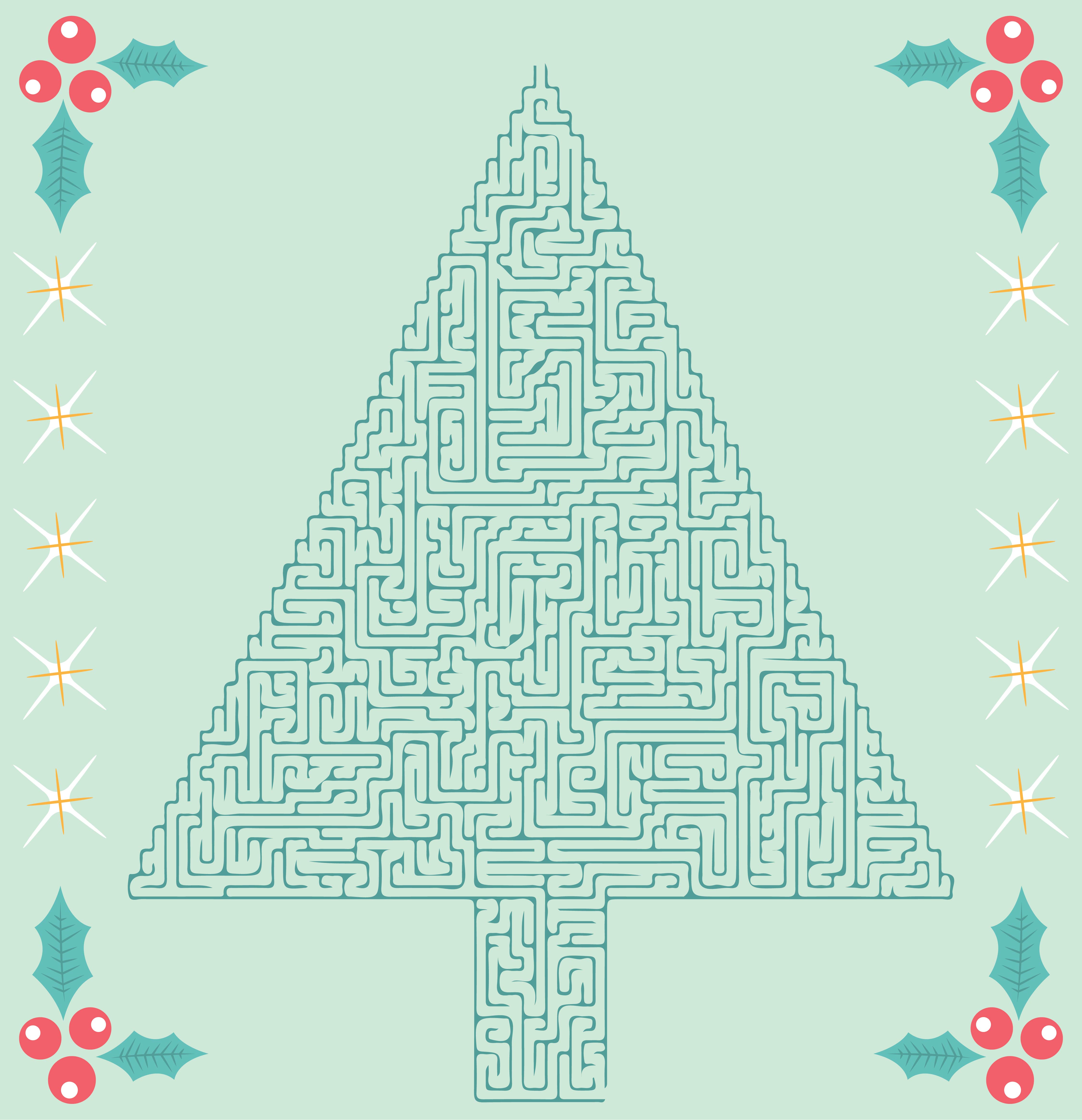 4 Best Christmas Tree Maze Printable