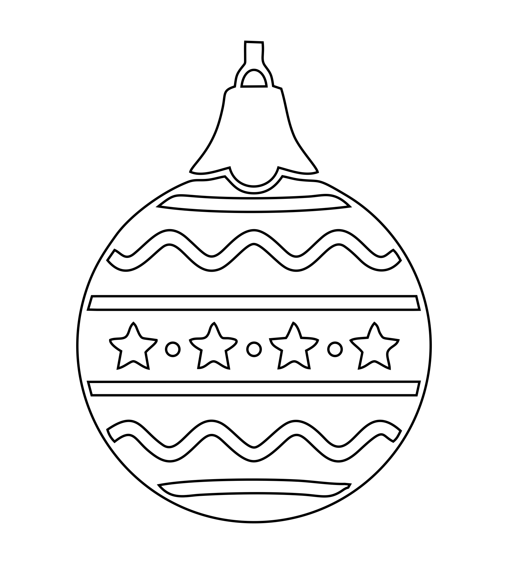 Christmas Ornament Stencils Printable - Printable World Holiday