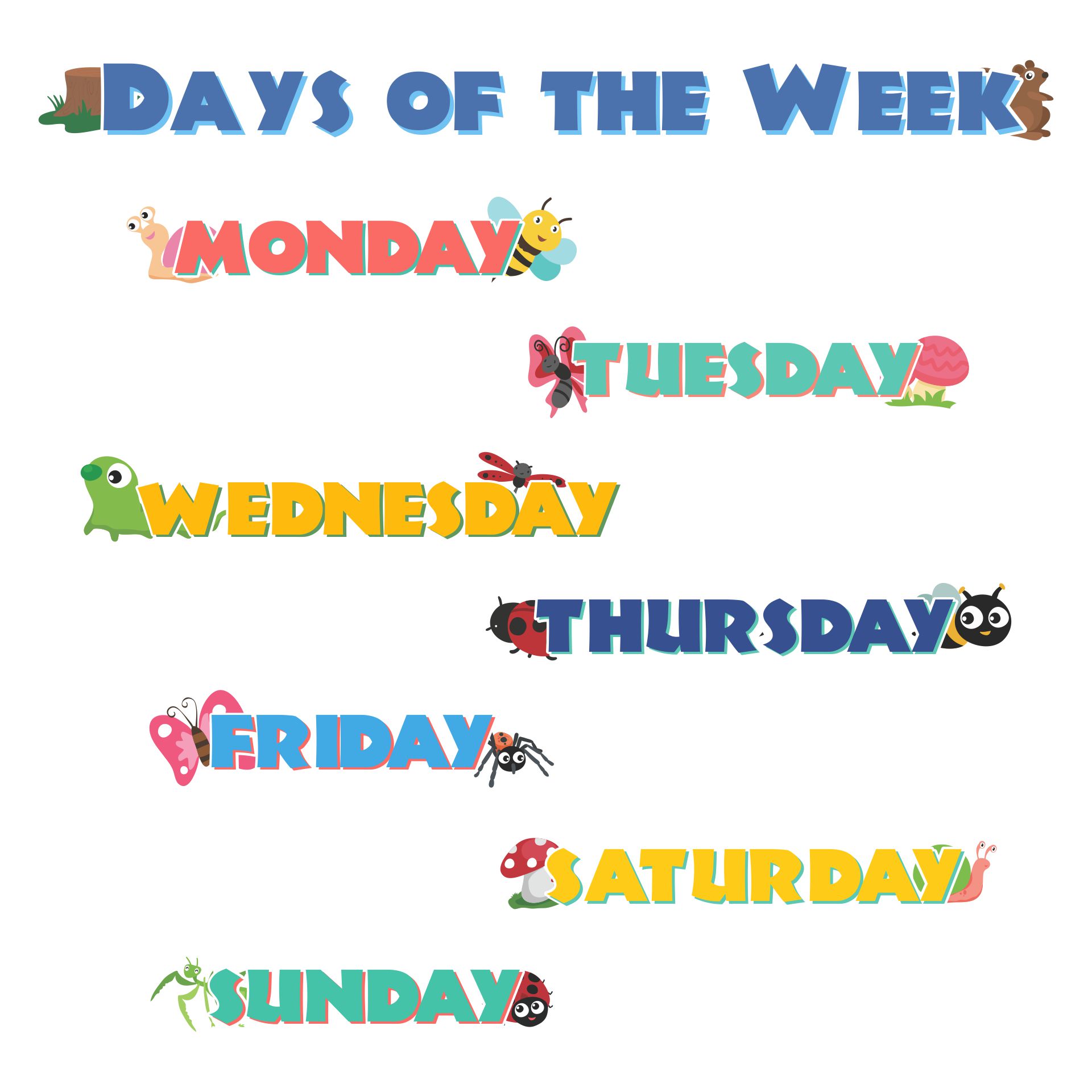 Days Of The Week Chart Free Printable