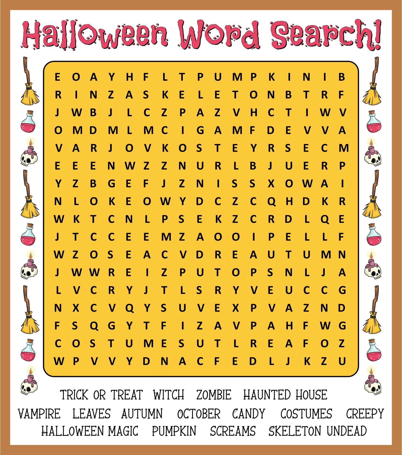 Free Halloween Printable Games