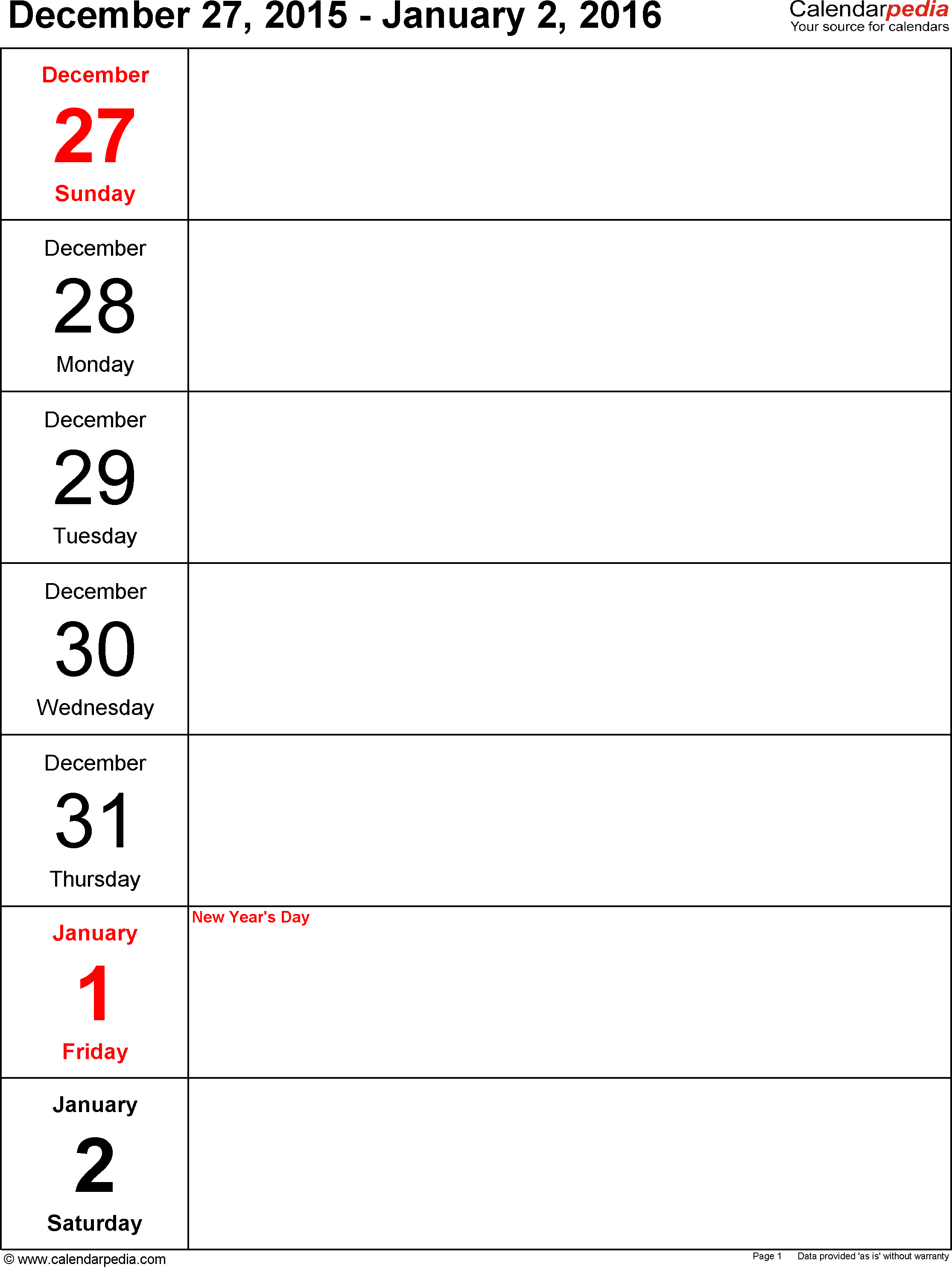 Printable 2016 Monthly Calendar Template from www.printablee.com