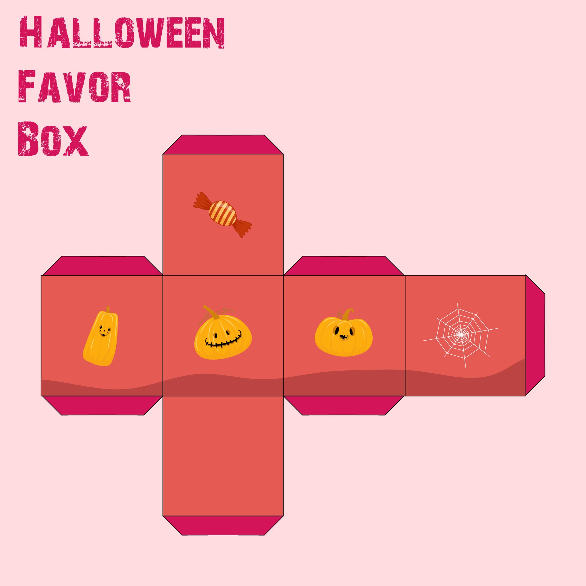 Halloween Party Favor Boxes Printables Free