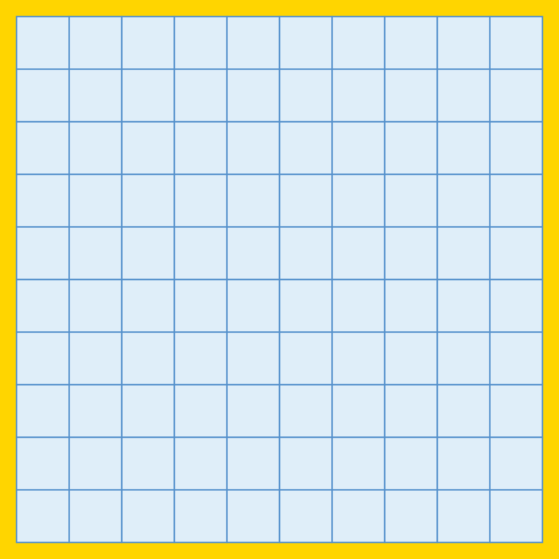 Printable Blank 100 Square Grid Paper