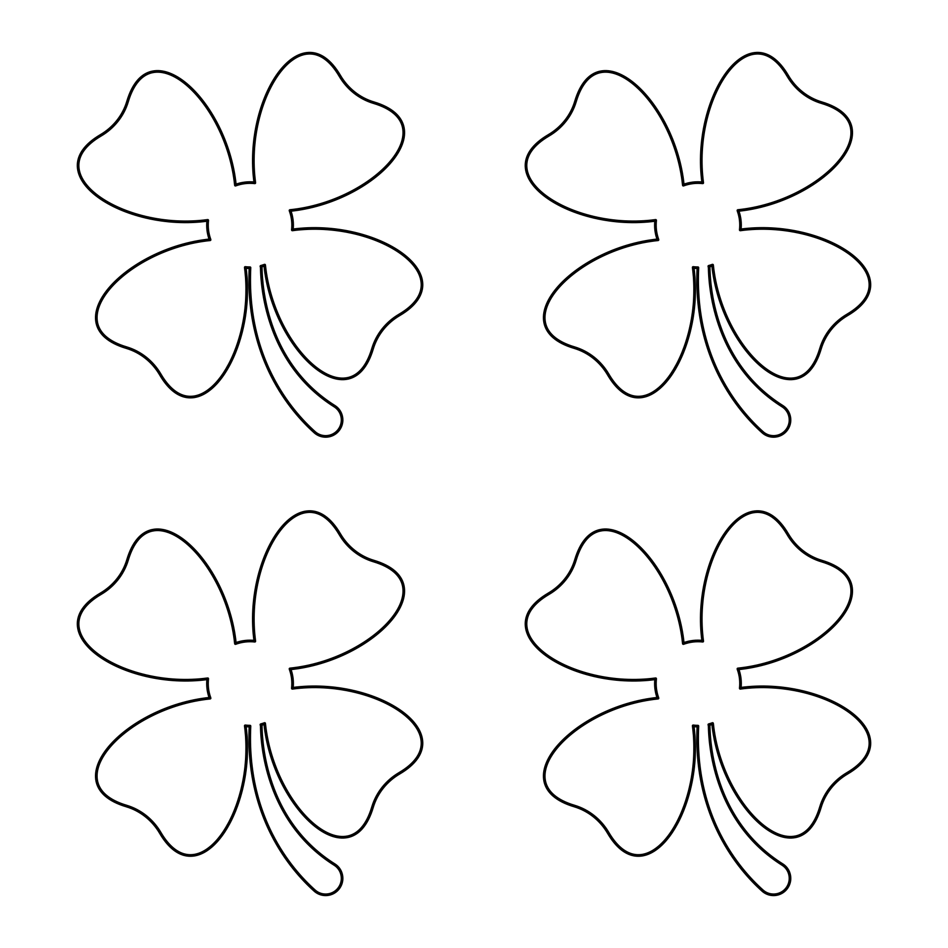 Holiday Printable Shamrock Template