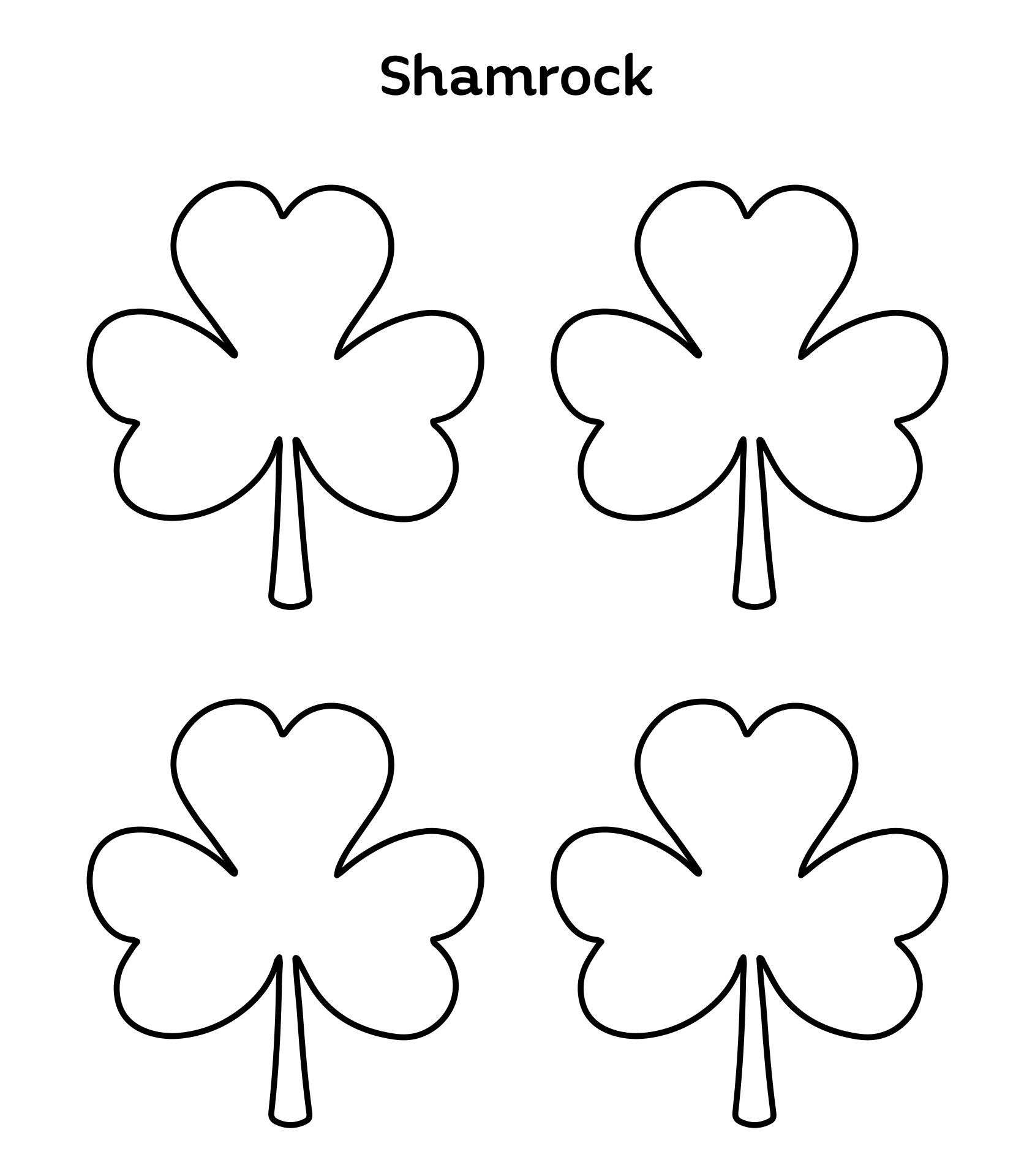 St. Patricks Day Shamrock Templates
