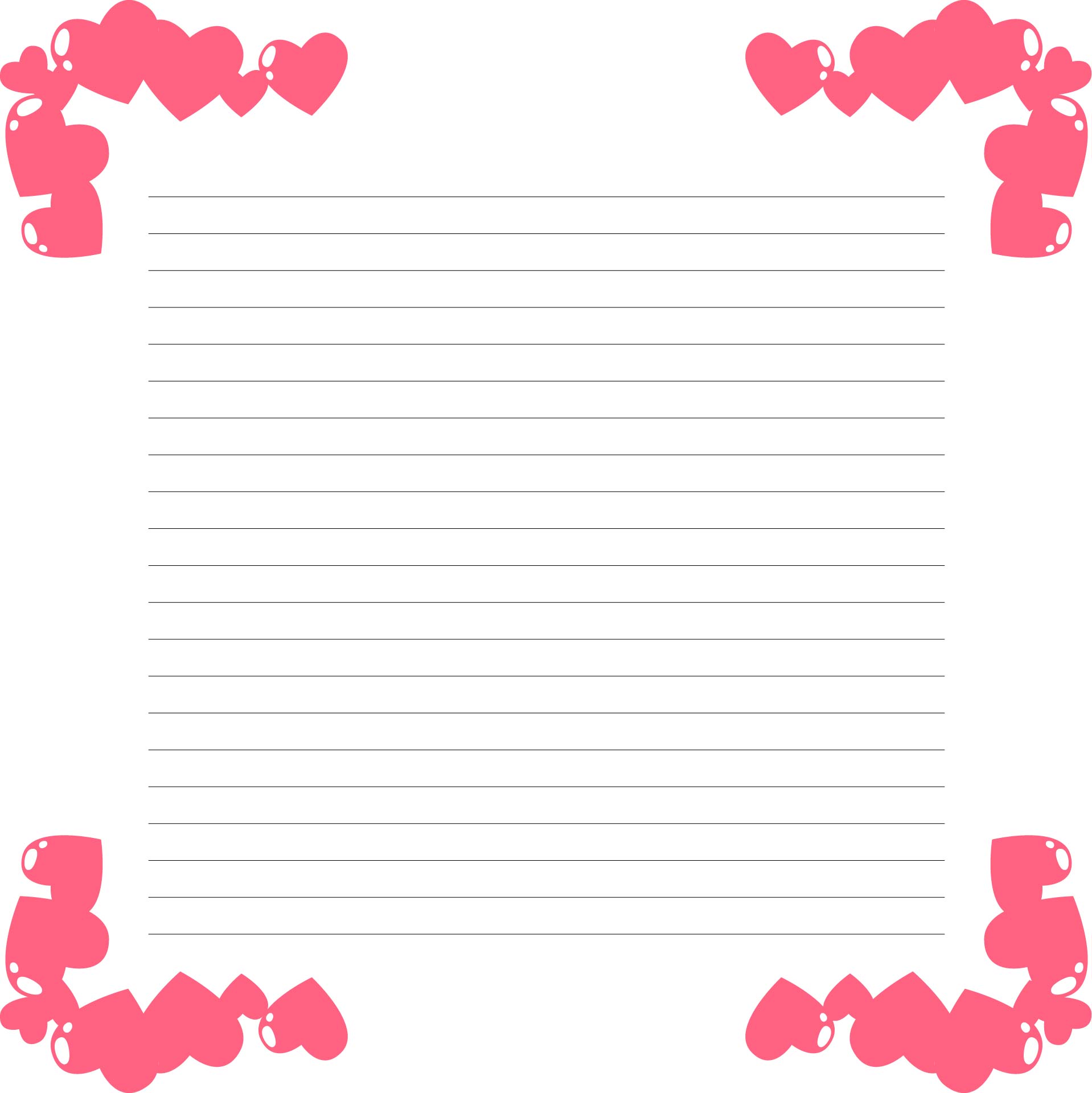 Valentines Day Writing Template