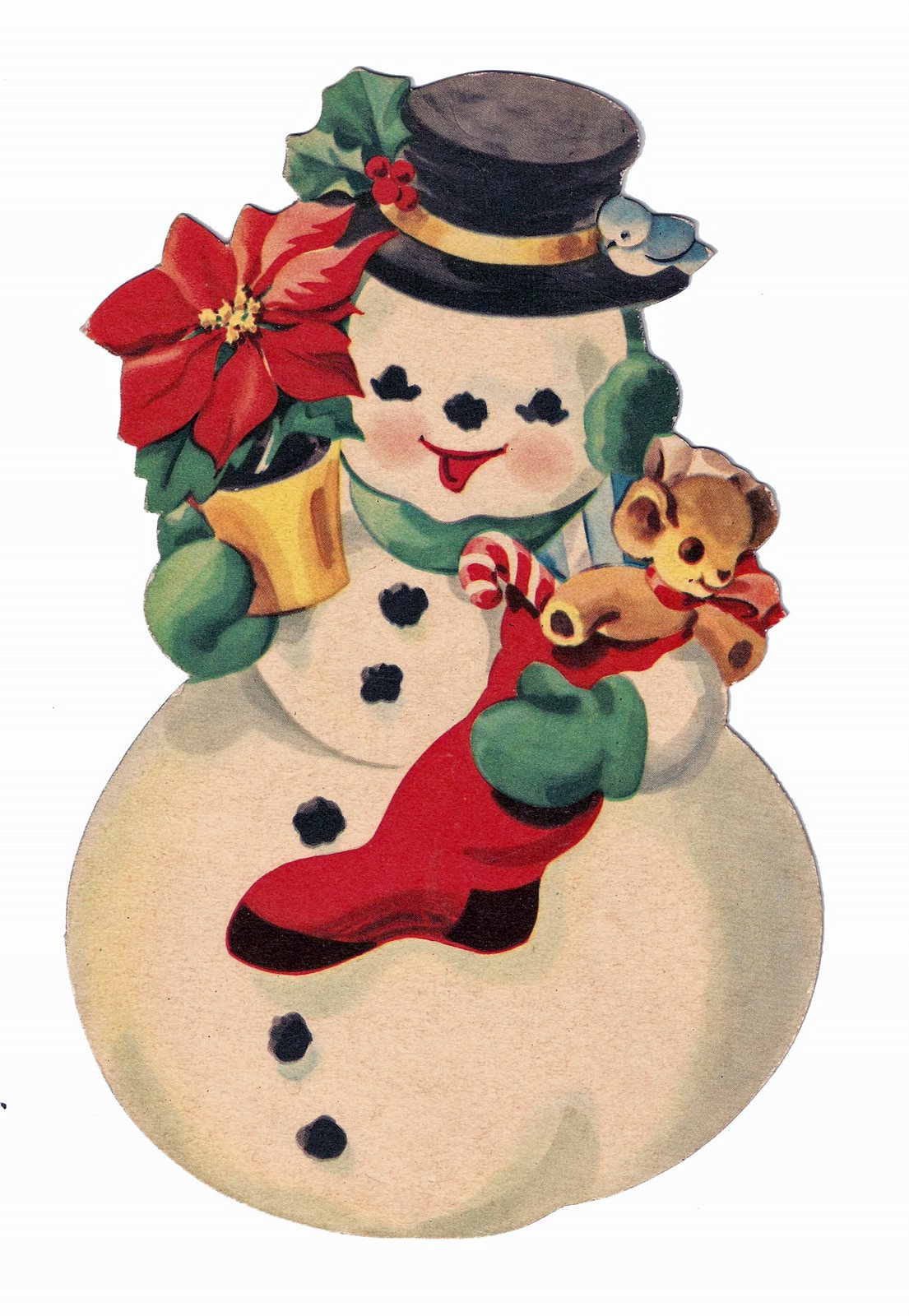 9 Best Snowman Vintage Christmas Printables Free