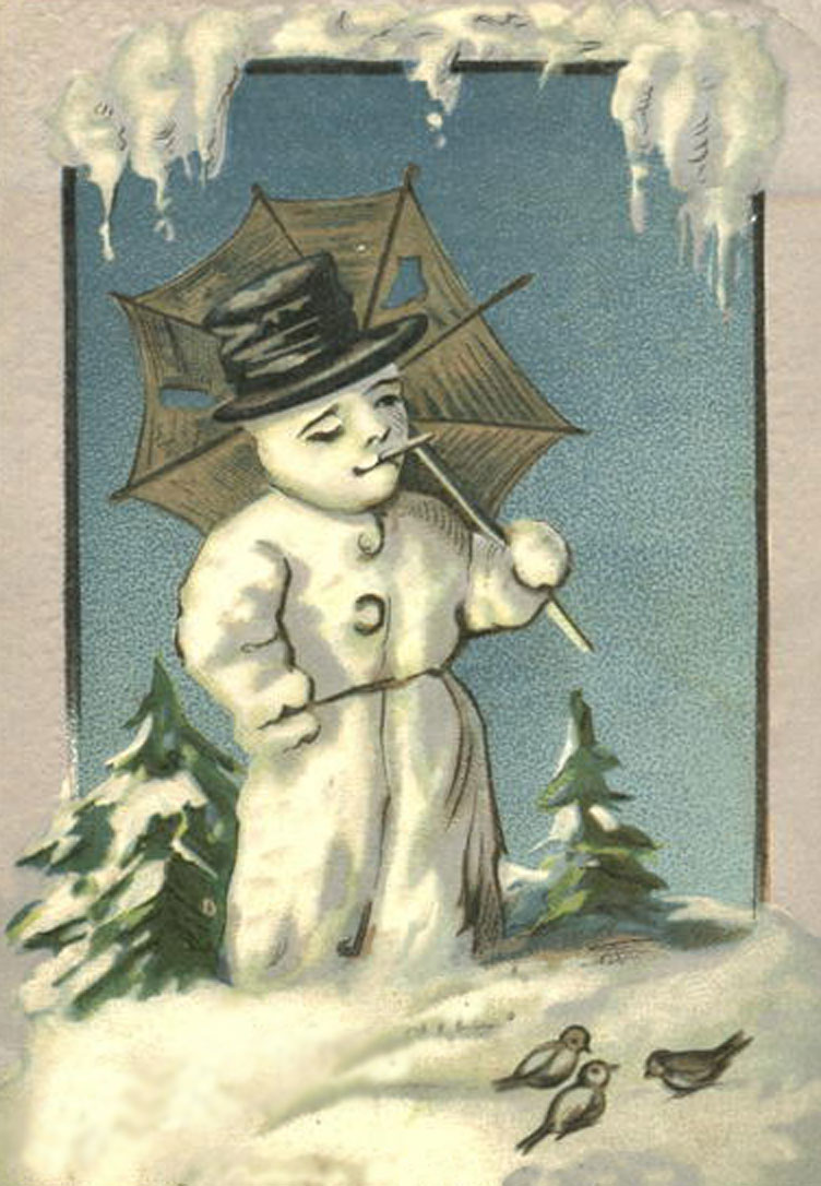 Snowman Vintage Christmas Printables 