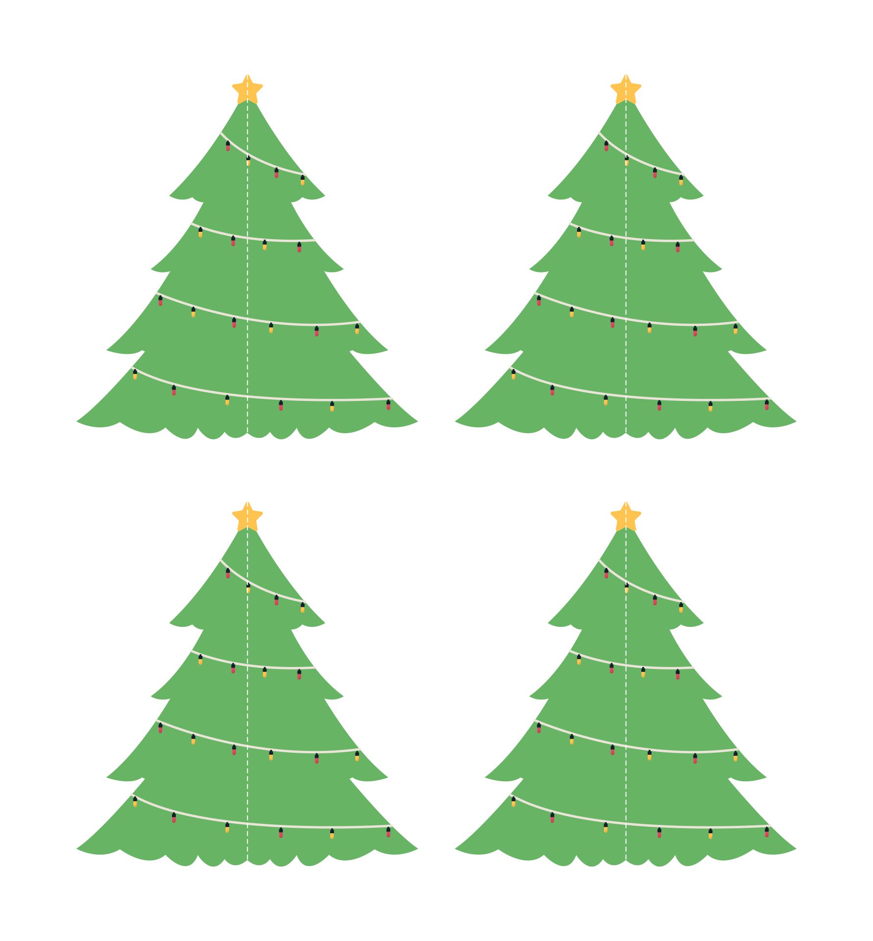 3D Christmas Paper Crafts Templates