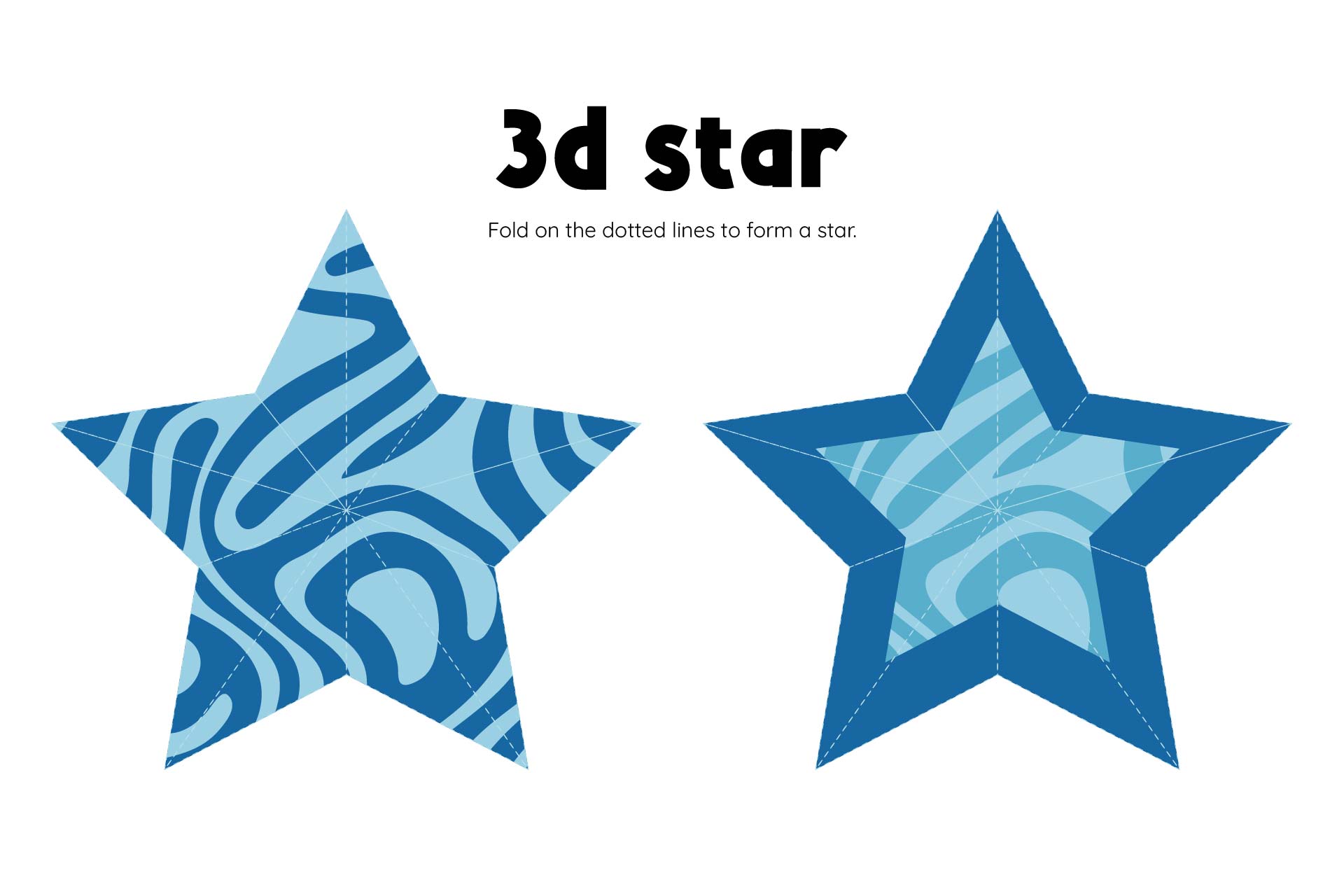 3D Paper Star Template