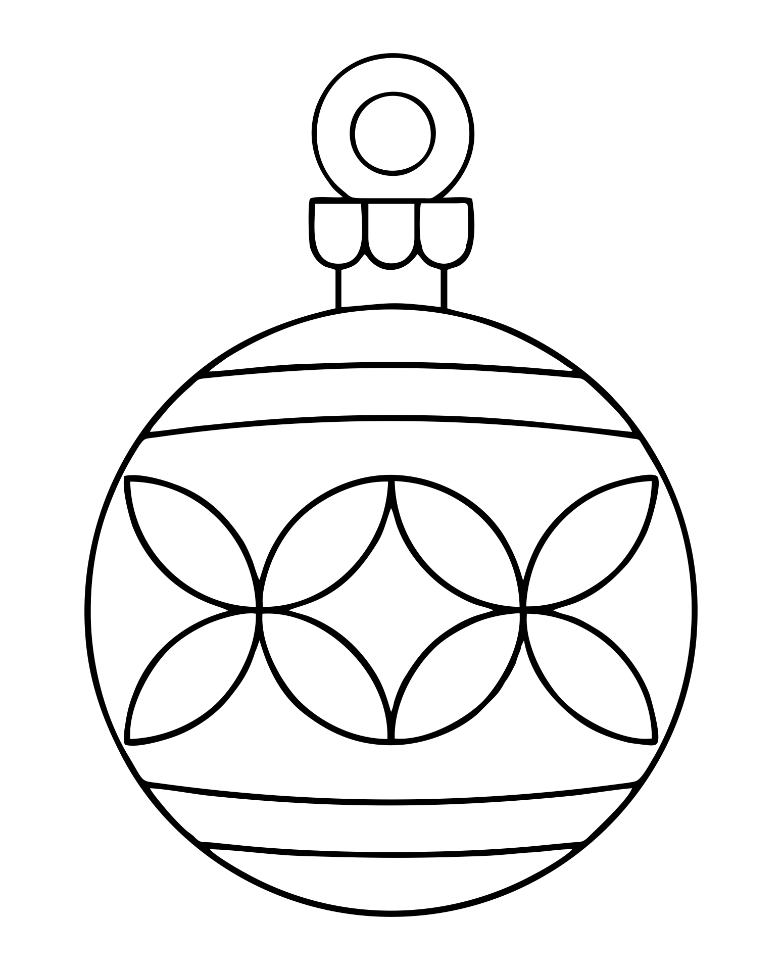 Christmas Ball Ornament Template