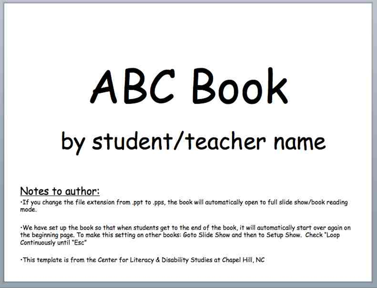 Printable ABC Book Template