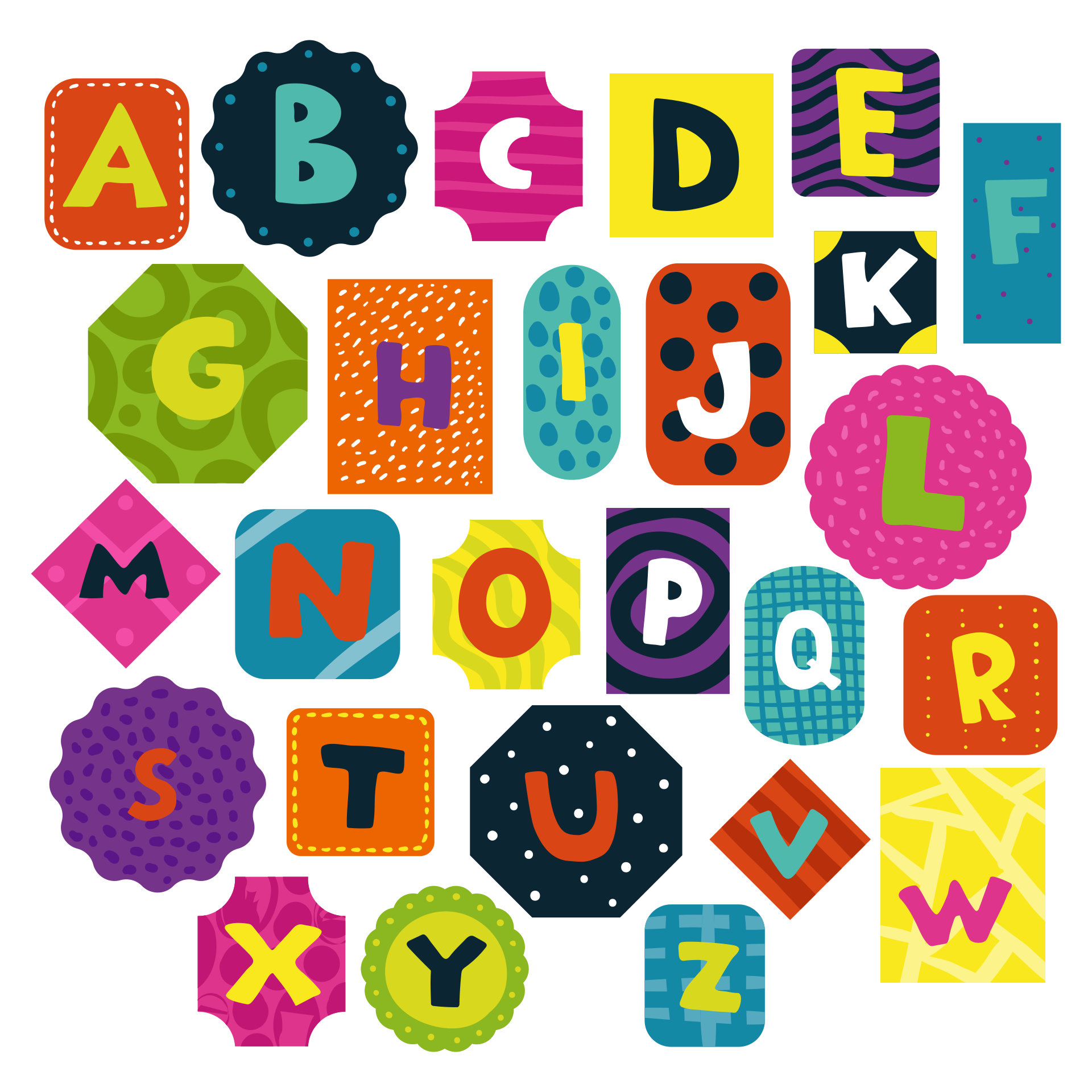 Printable Alphabet Letters With Design - Design Talk