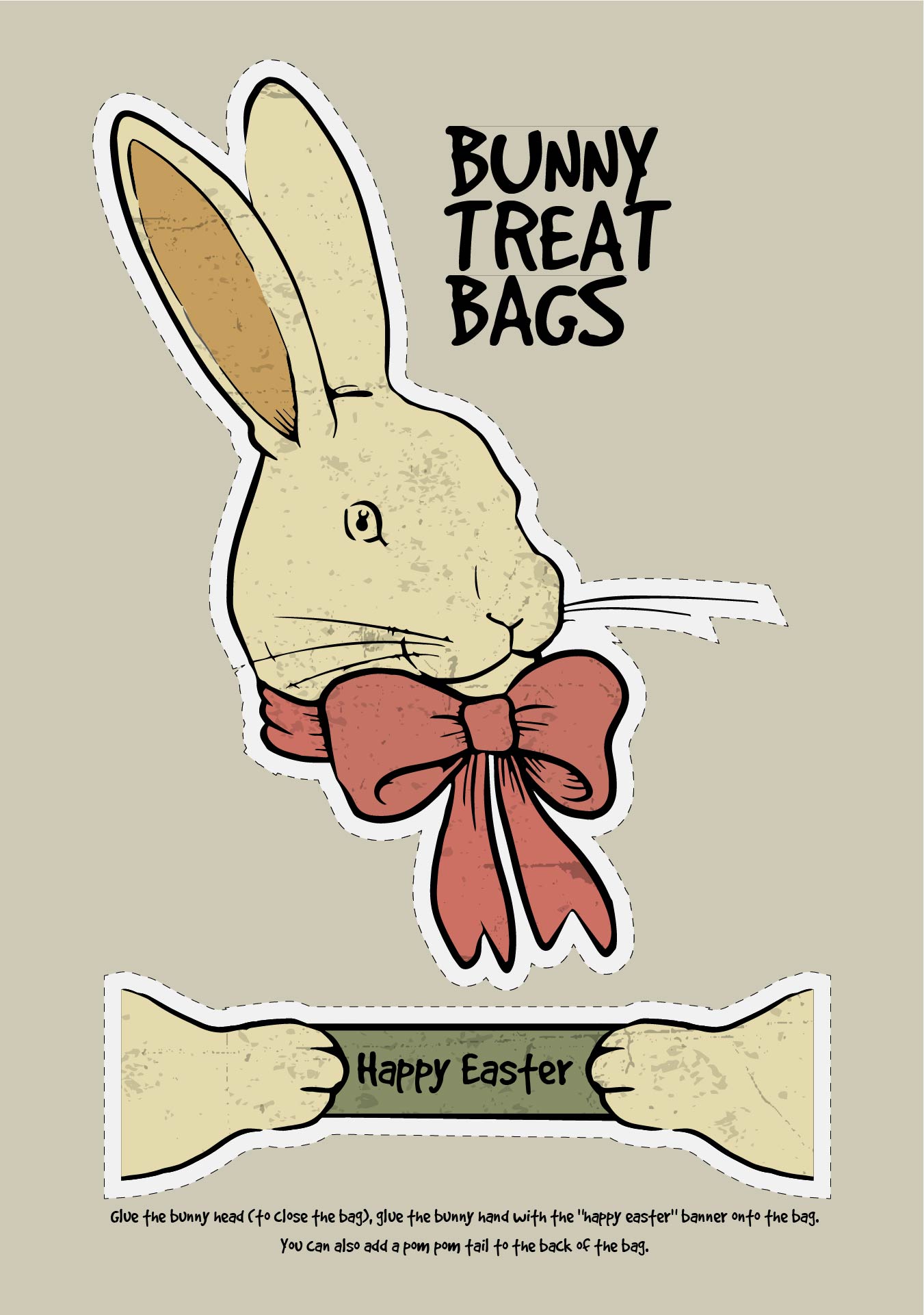 Printable Easter Treat Bag Vintage