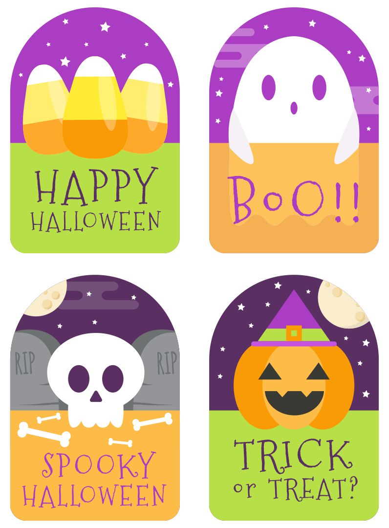 Printable Halloween Treat Bag Labels