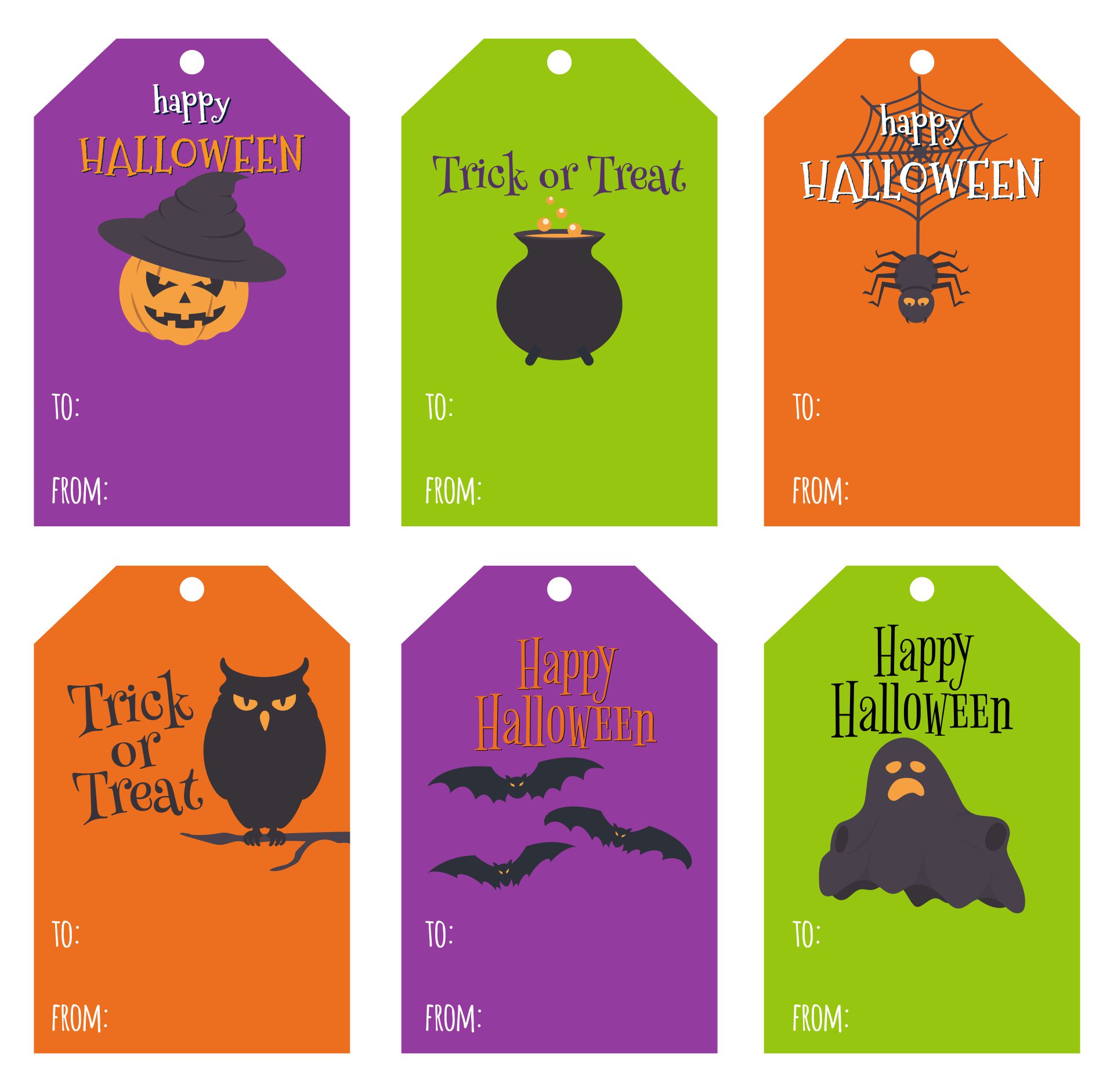Printable Halloween Treat Bag Tag