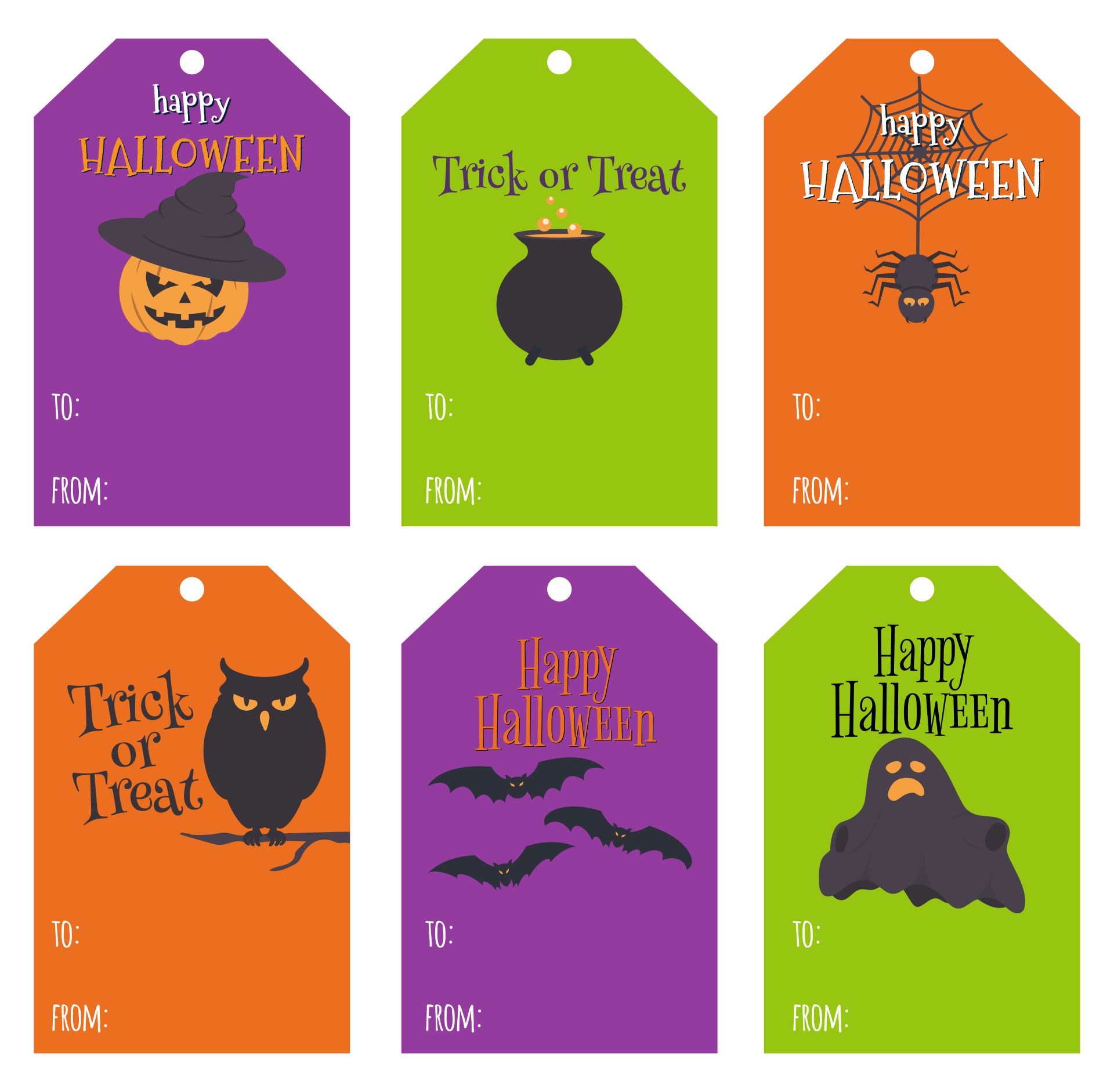 Free Printable Halloween Treat Bag Tags