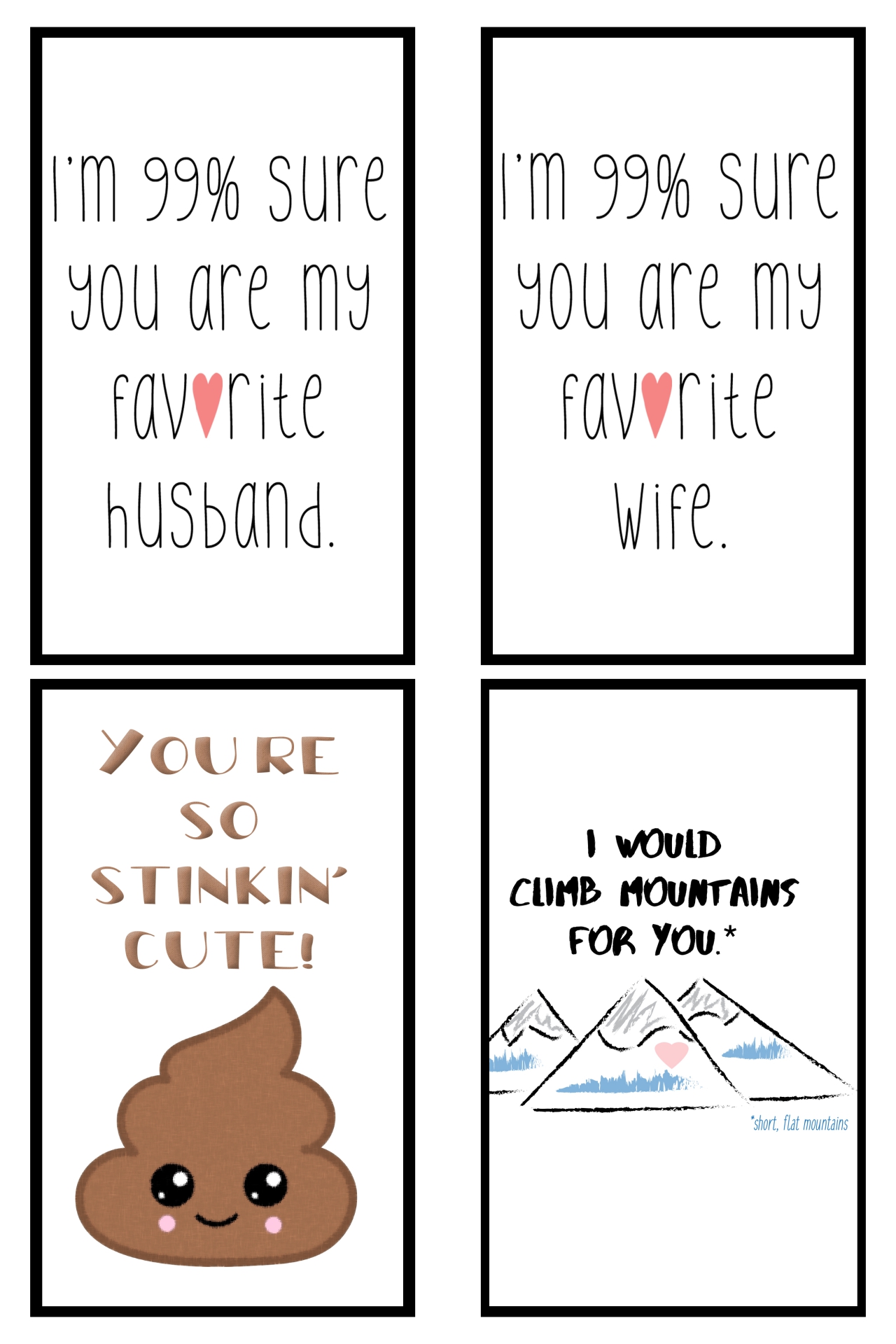 Valentine Cards For Him 10 Free PDF Printables Printablee