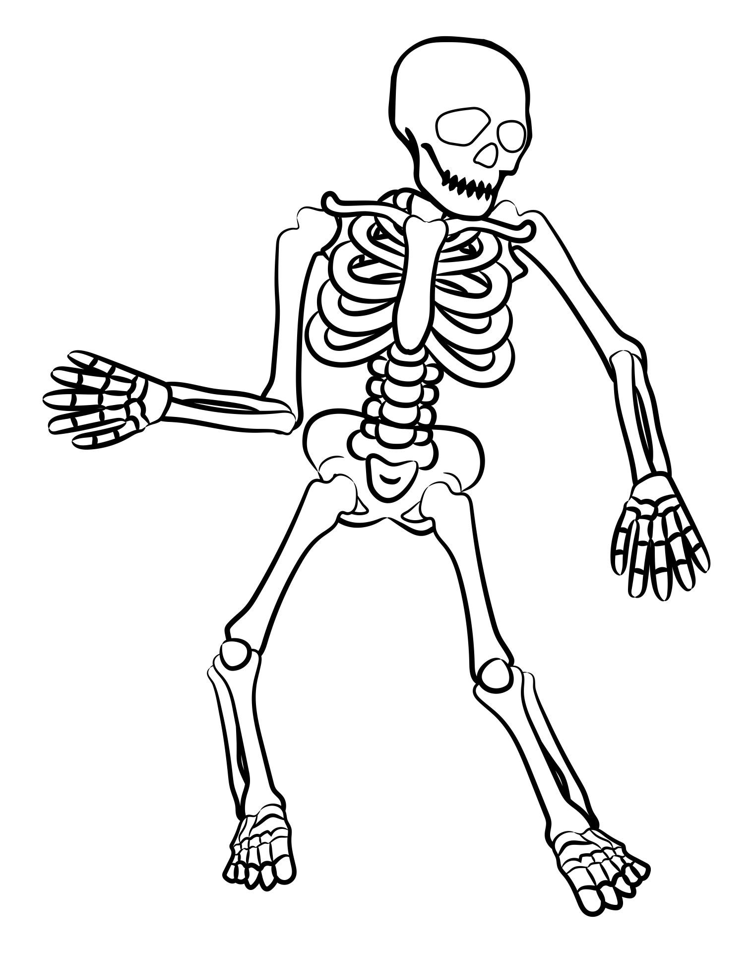 Halloween Coloring Pages Skeleton : You can now print this beautiful