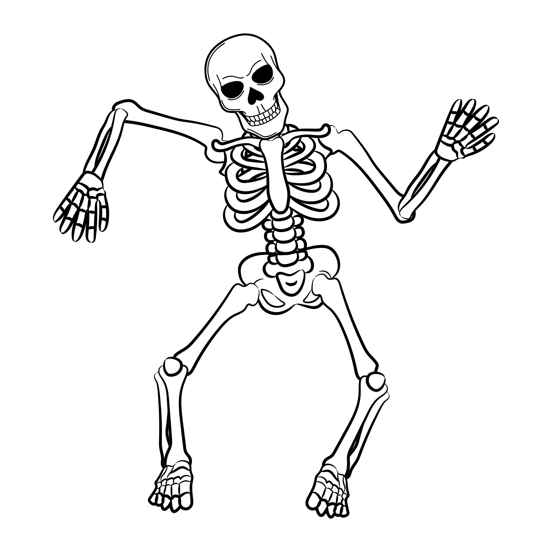 15 Best Halloween Skeleton Coloring Pages Printables - printablee.com