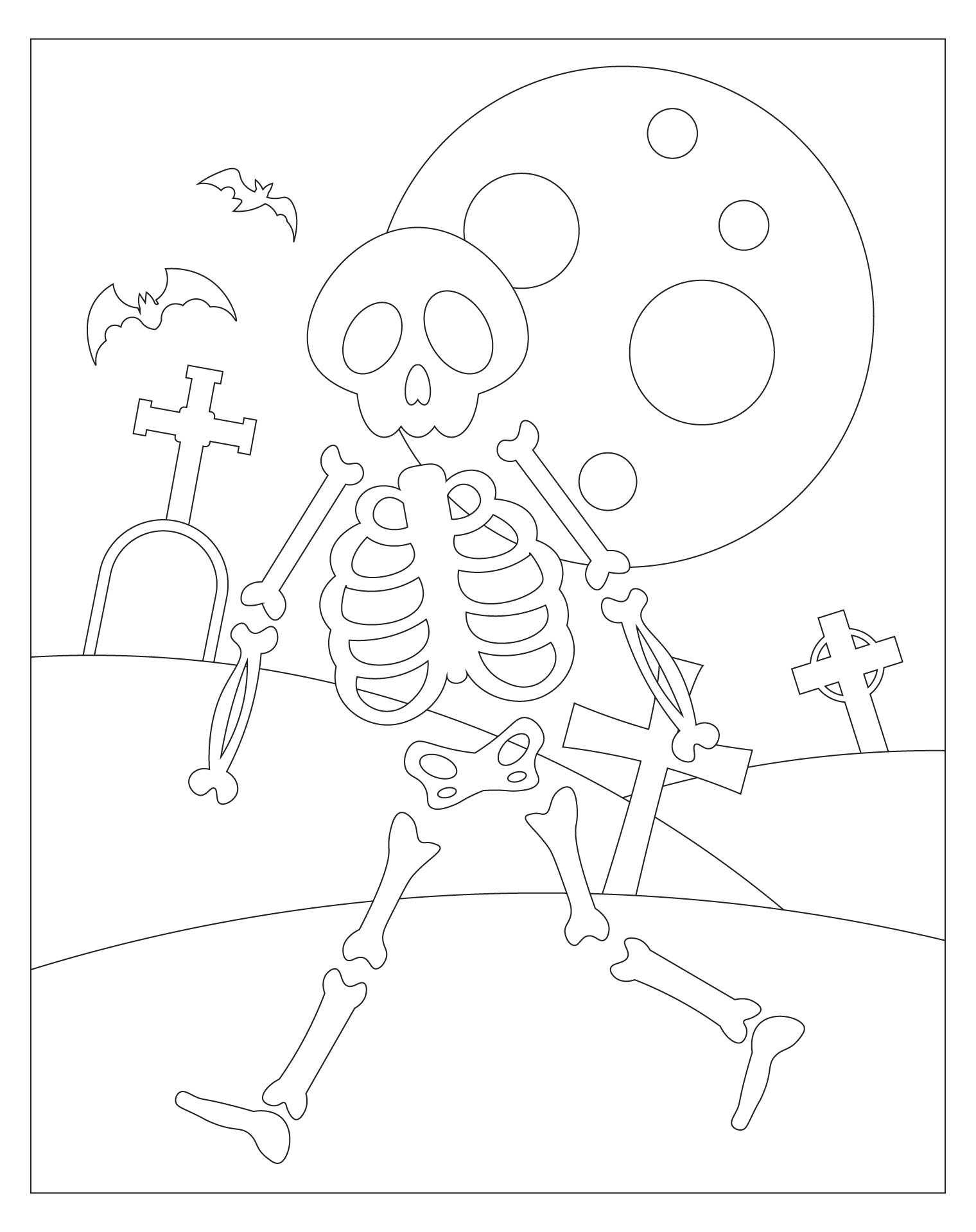 Free Printable Skeleton Coloring Pages