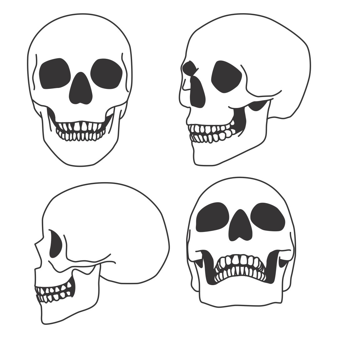 Skeleton Head Printable