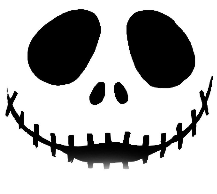 Jack Skellington Face Pumpkin Stencil