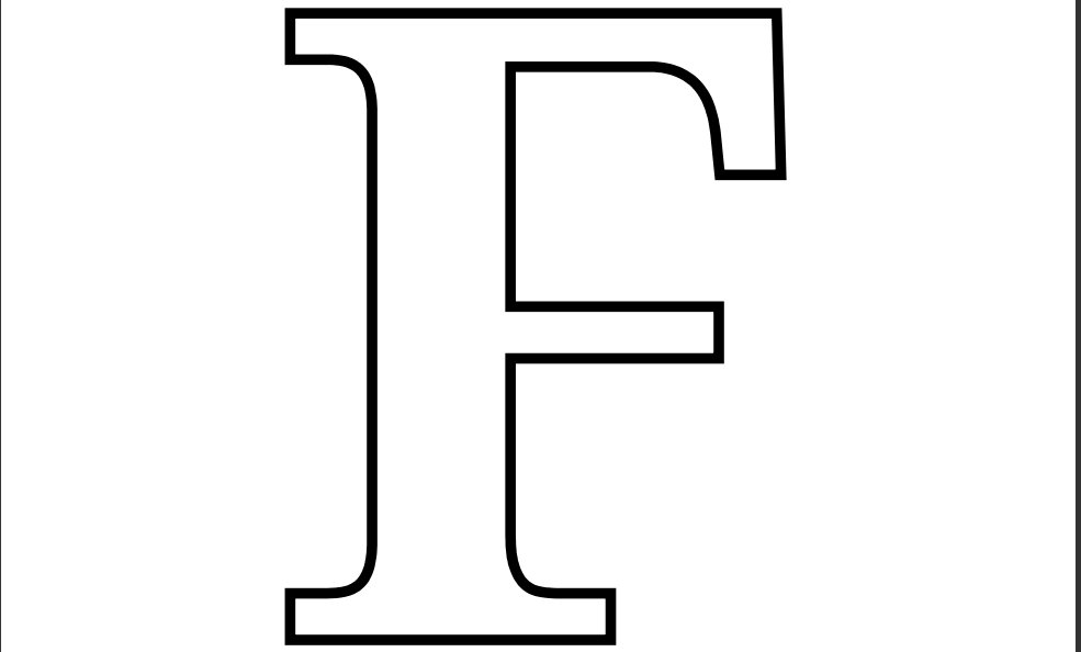 Printable Letter F Coloring Page