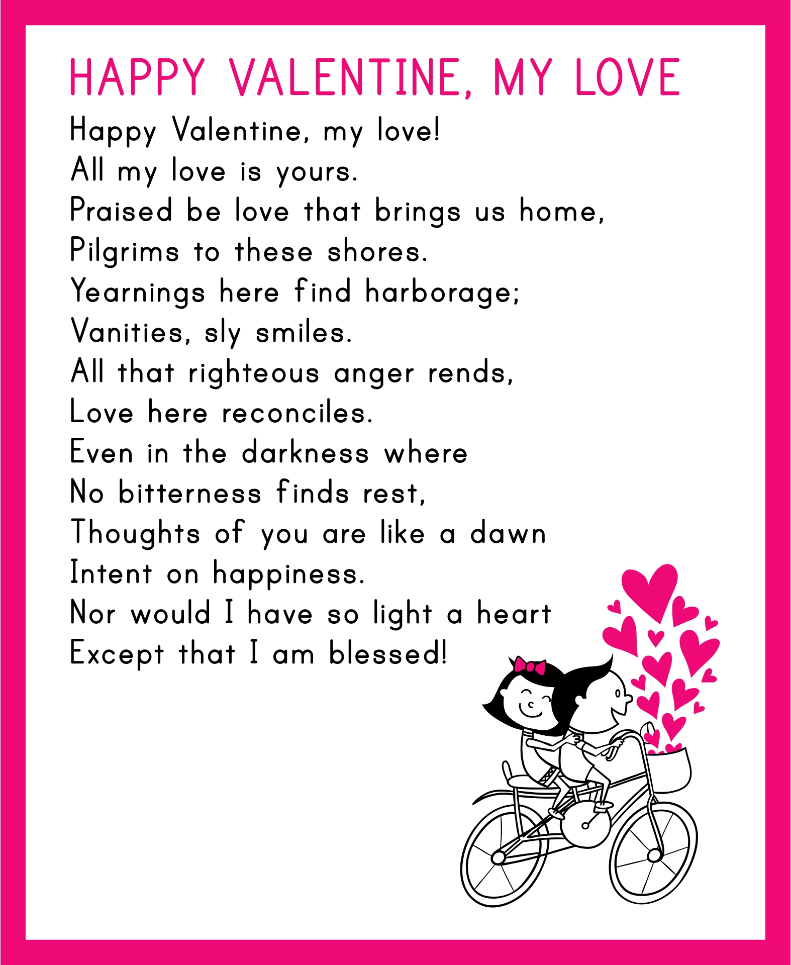 Printable Love Poems Printable Love Poems