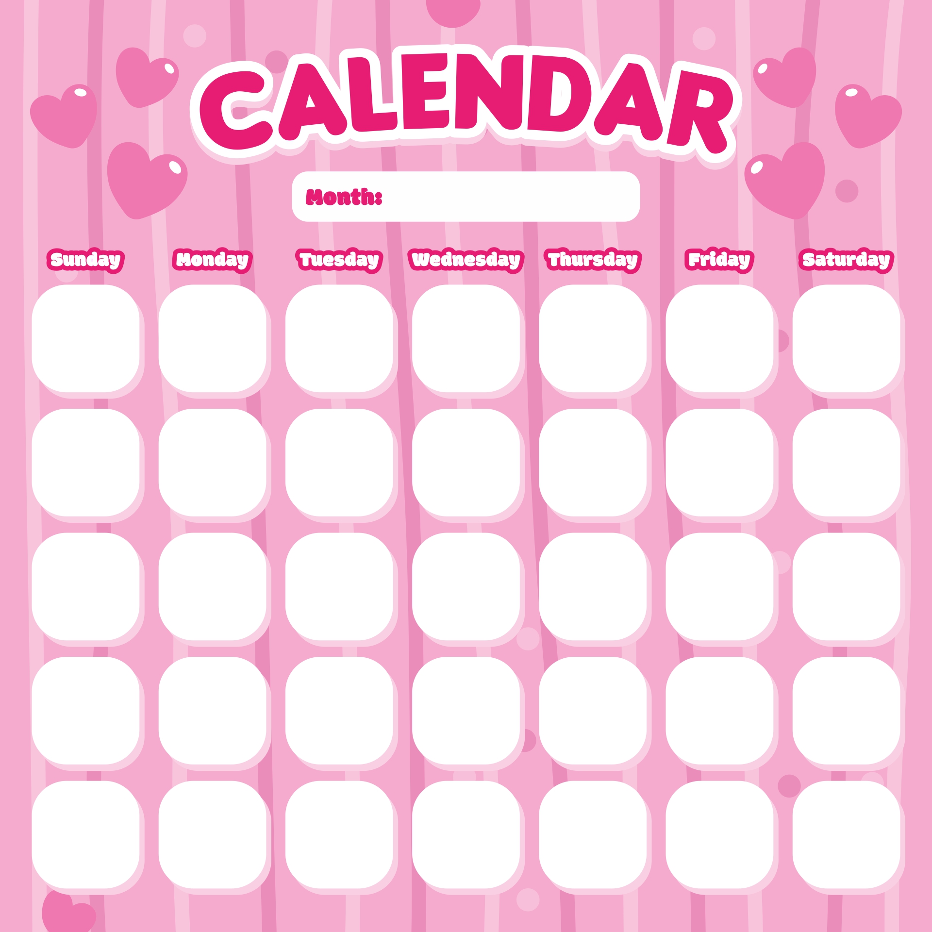 2015 Blank Calendar Print Outs