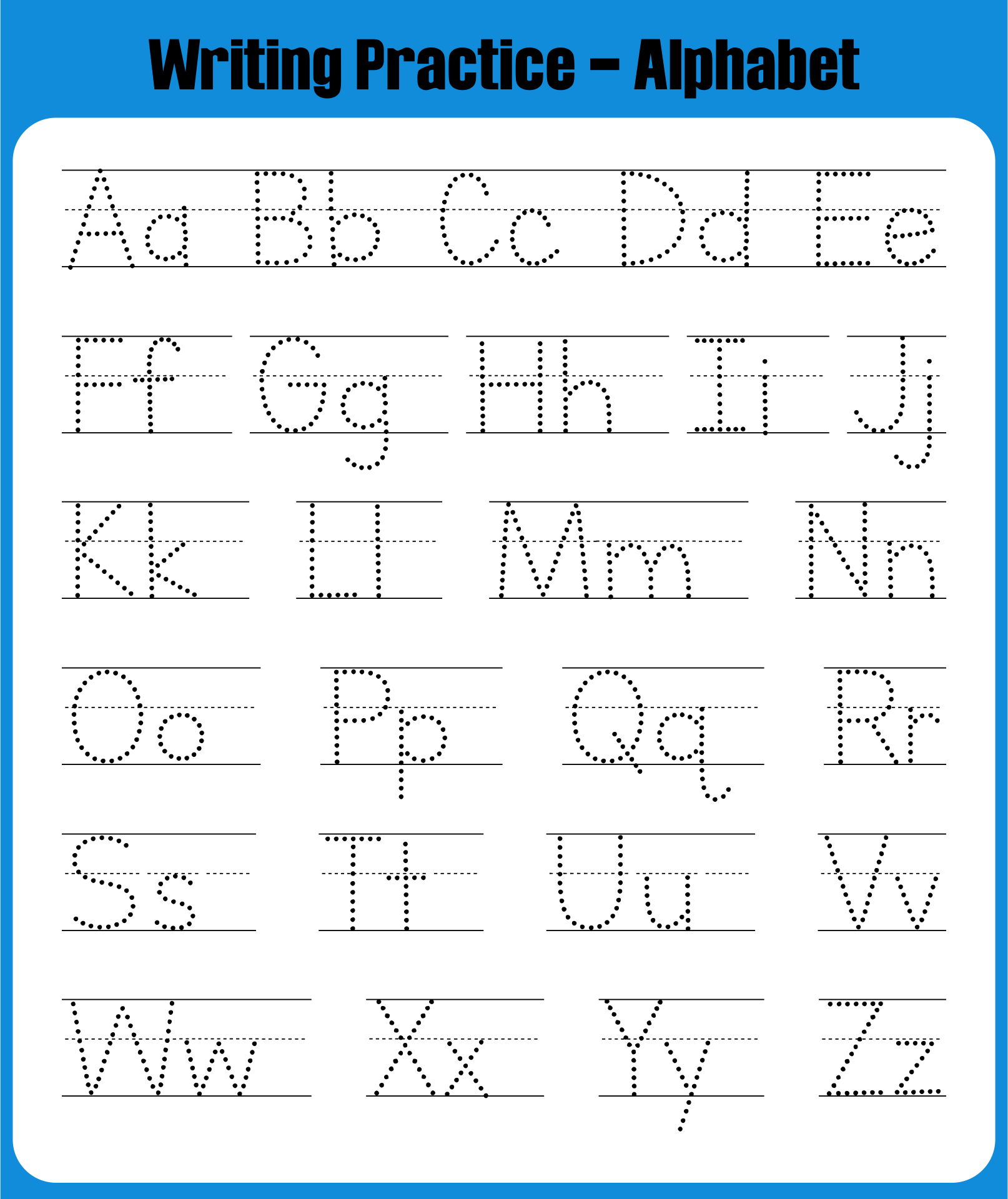 Tracing Letters Of The Alphabet