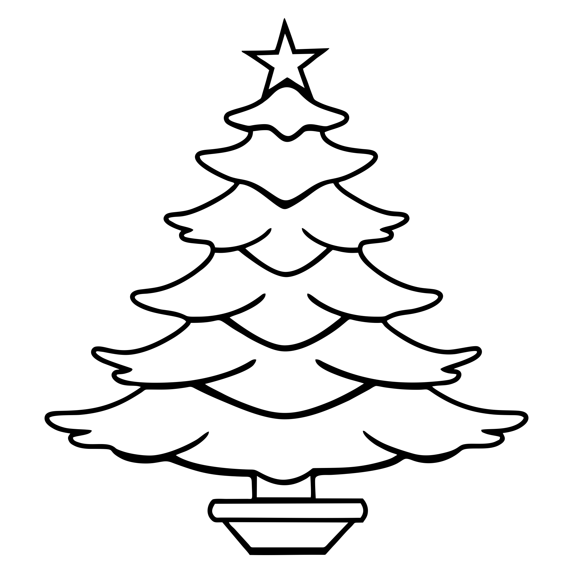 Christmas Tree Stencil to Print