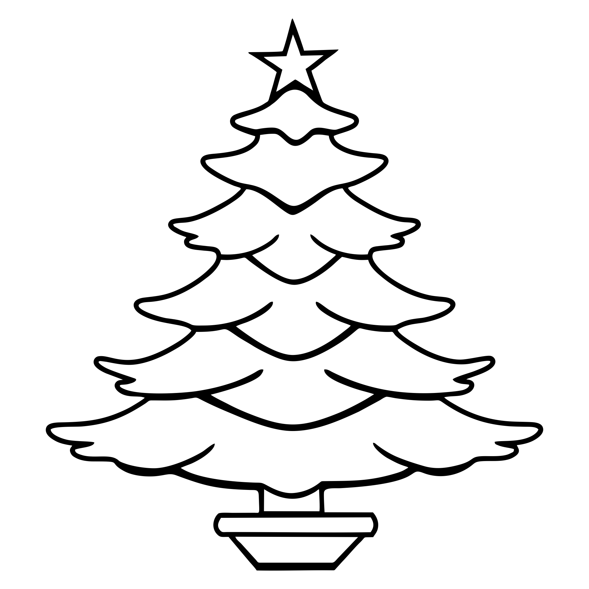 Christmas Stencil Templates 10 Free PDF Printables Printablee Christmas Tree Stencil