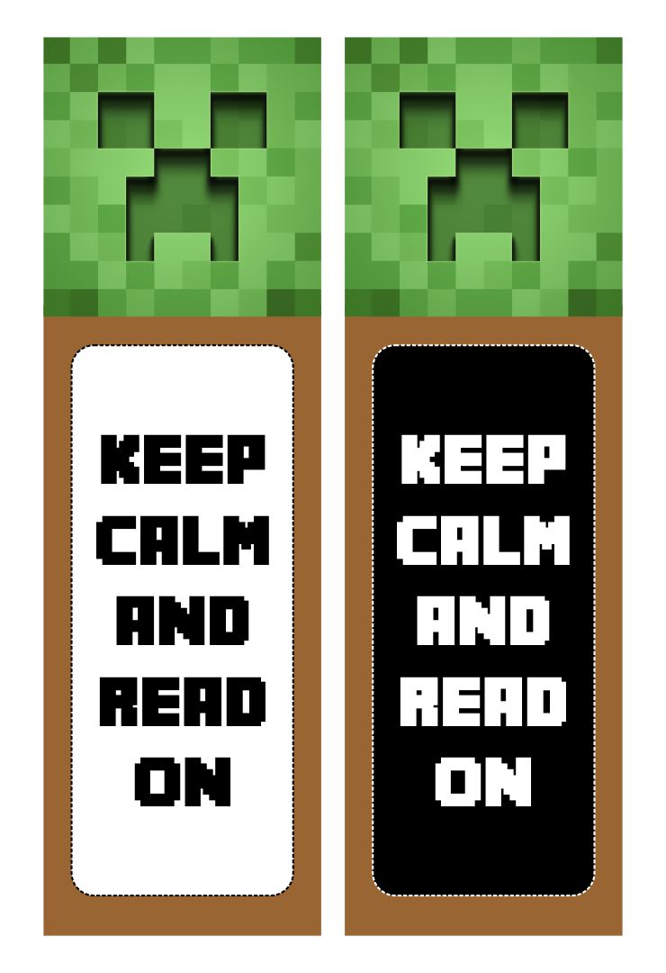 Printable Minecraft Bookmarks Printable Word Searches