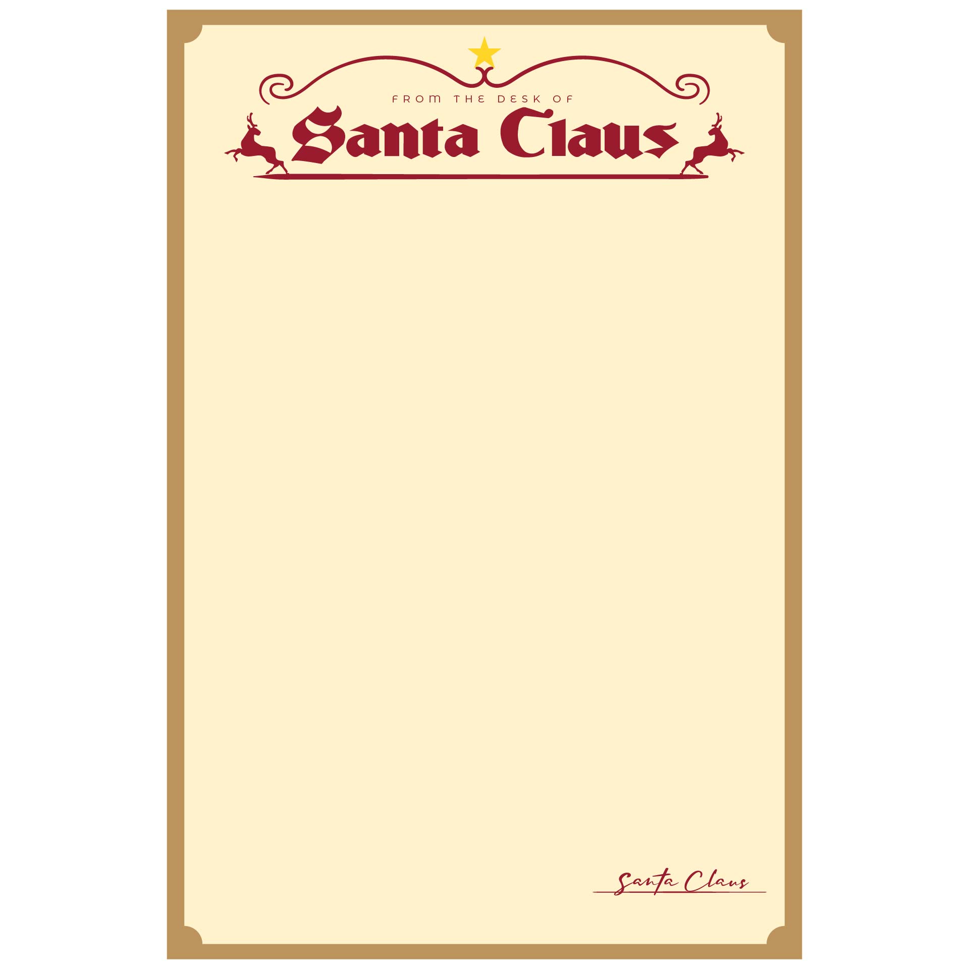 Letter From Santa Stationary Template