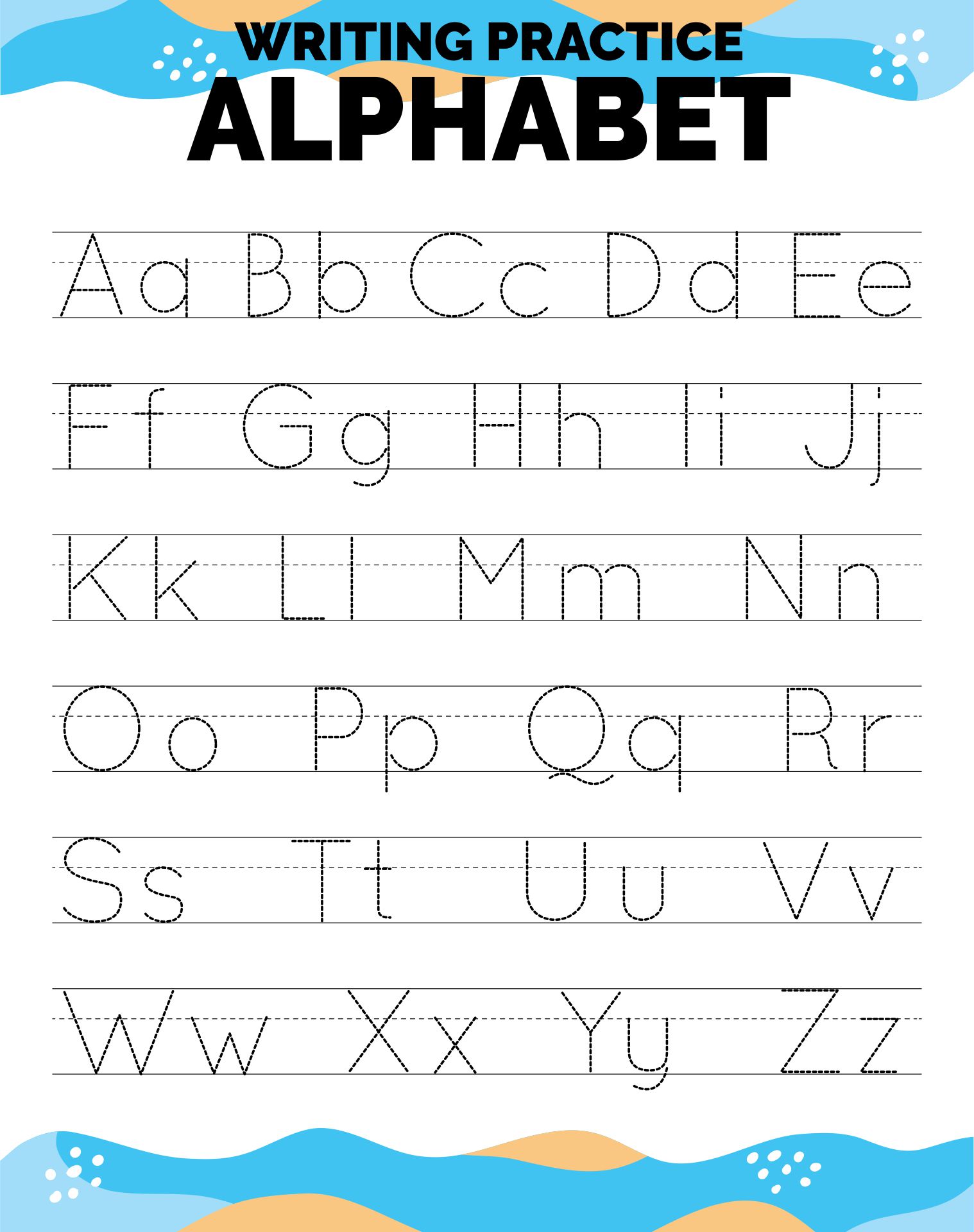 10 Best Printable Traceable Alphabet Worksheets PDF for Free at Printablee