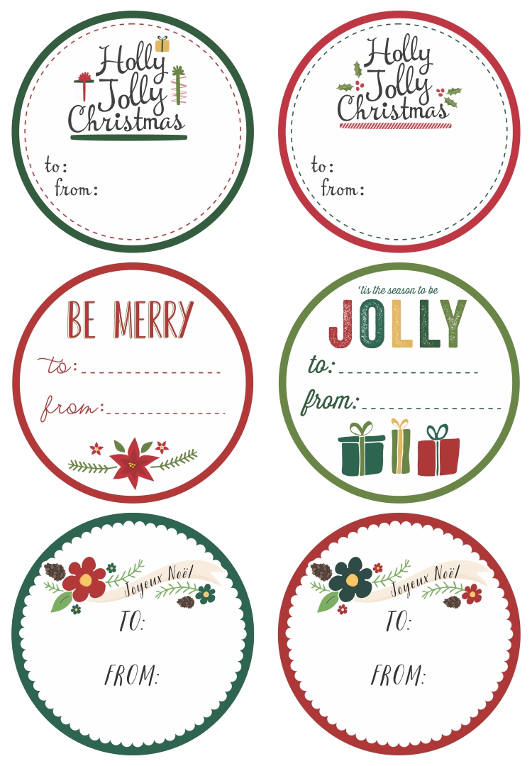 Printable Christmas To From Sticker