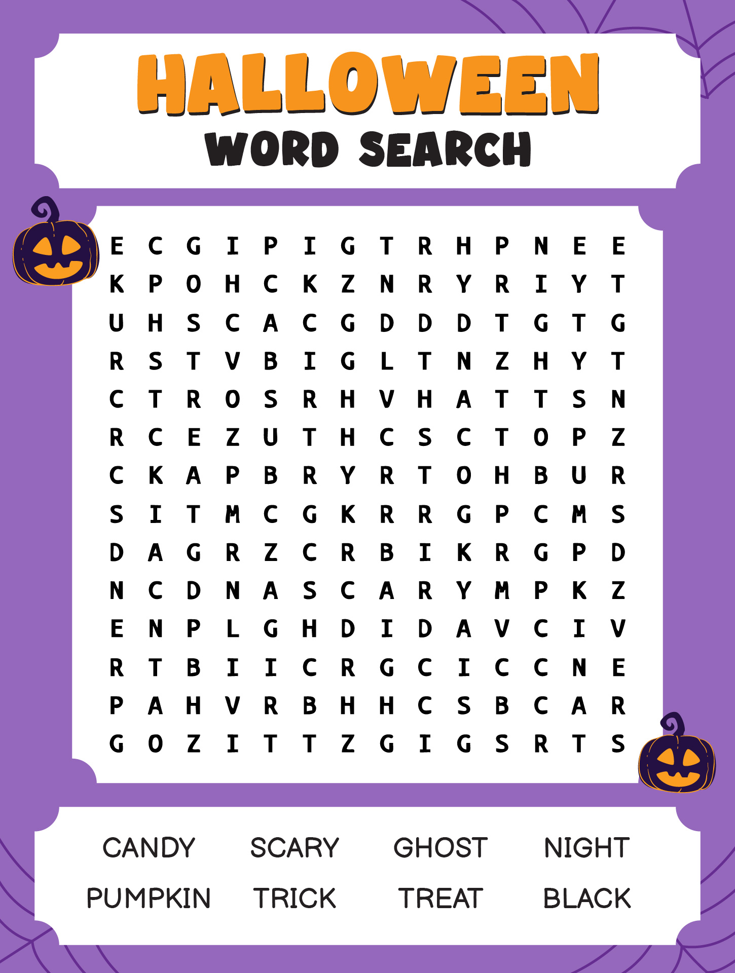 15 Best Kids Halloween Word Search Printable Printablee