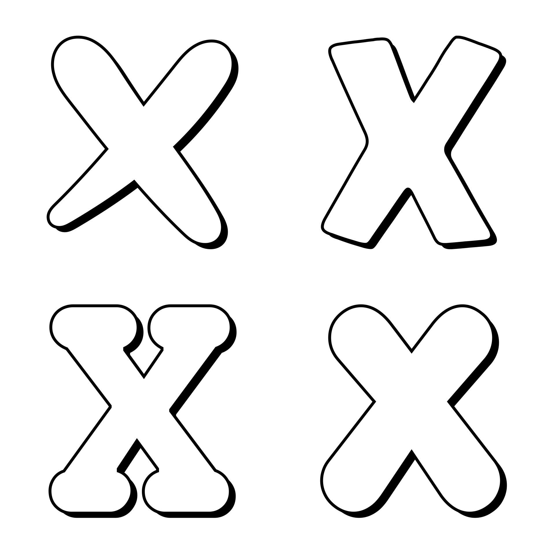 Printable Letter X Templates