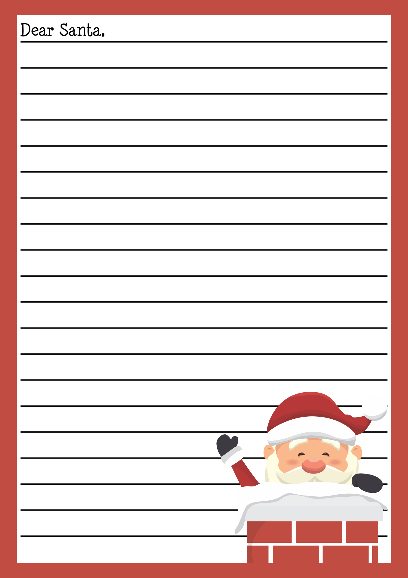 10 Best Printable Santa Letterhead Free Templates
