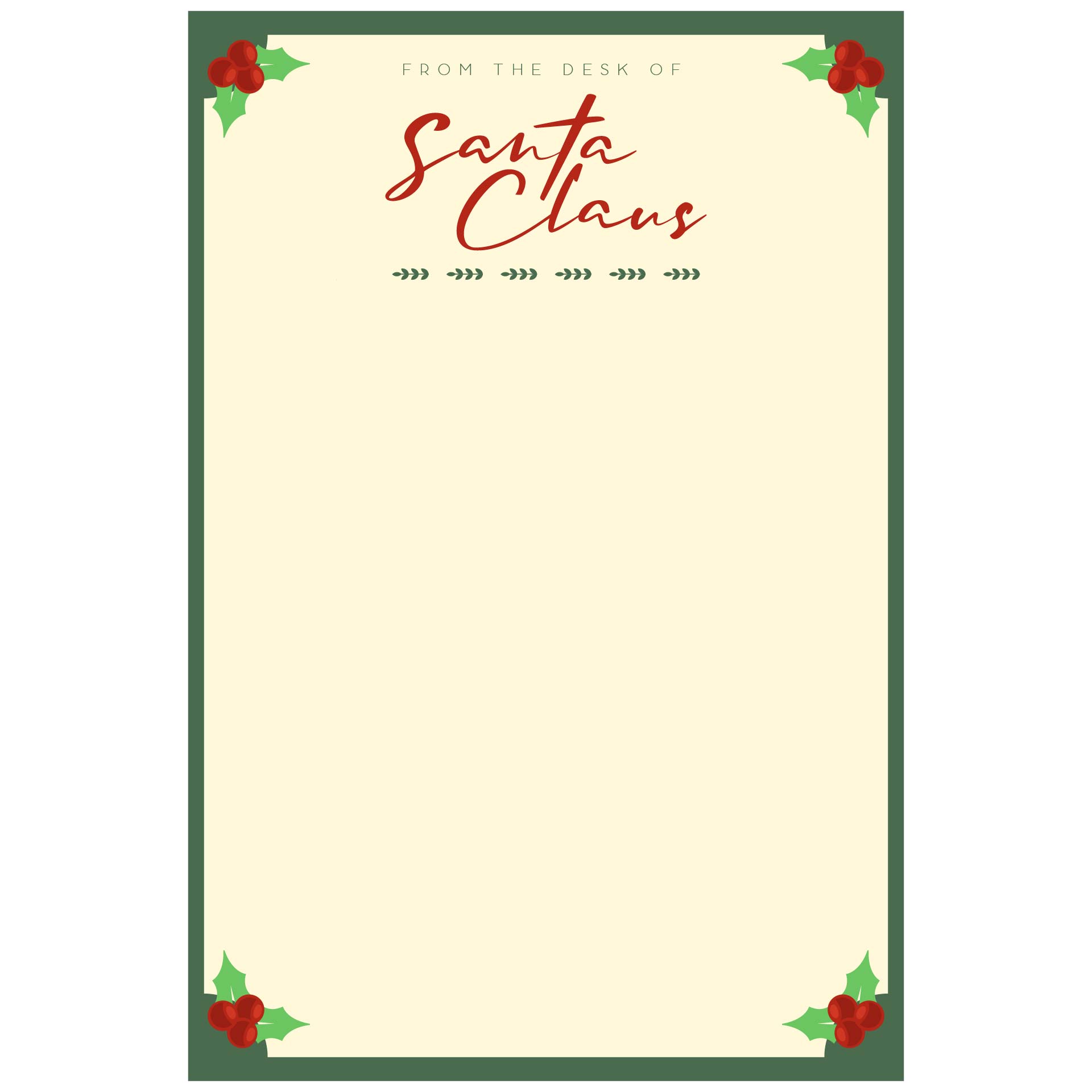 Santa Letterhead Templates 10 Free PDF Printables Printablee
