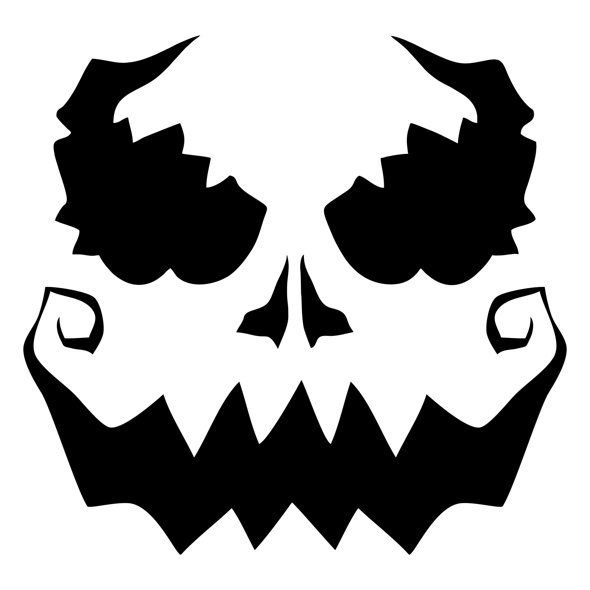 Scary Pumpkin Carving Templates - 6 Free PDF Printables | Printablee