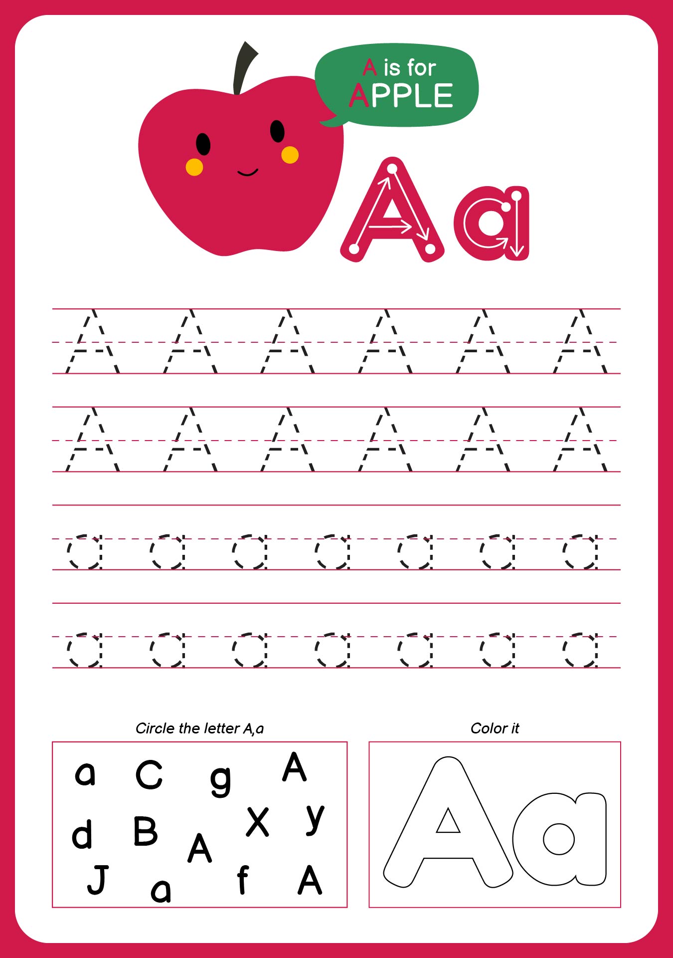 Traceable Letter A Printable Traceable Letter A Printable