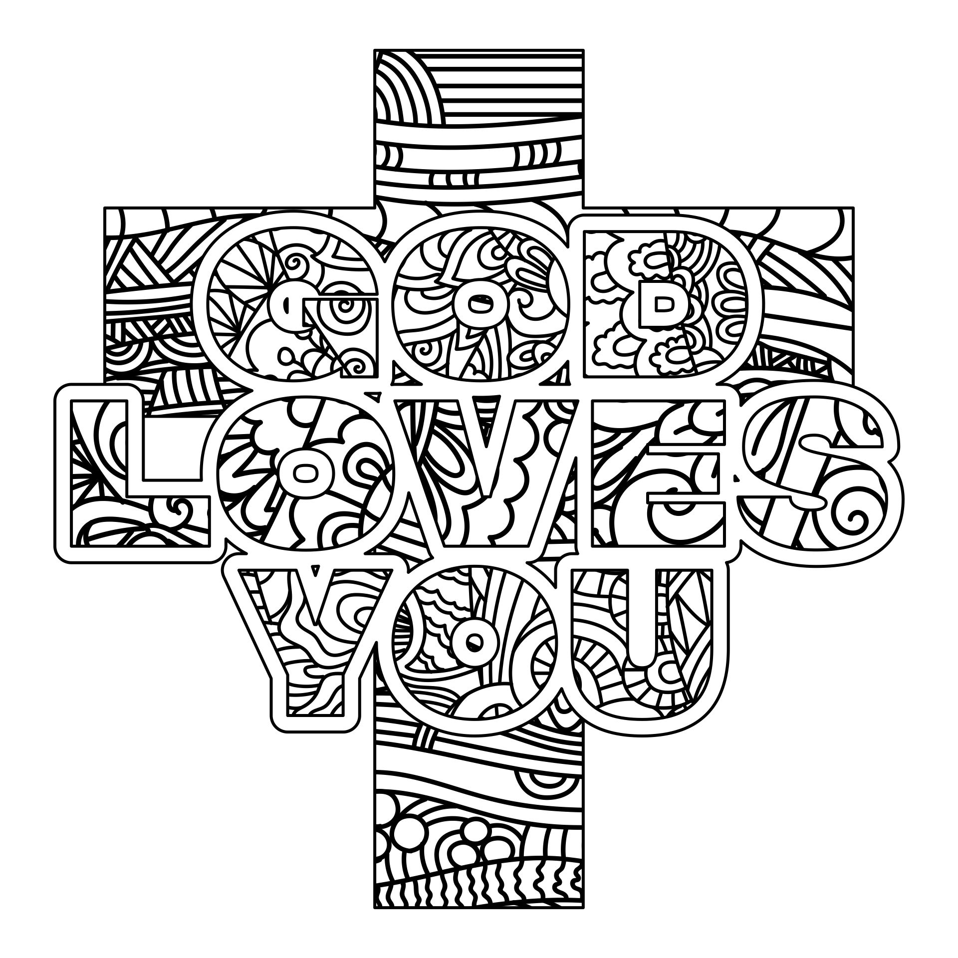 God Loves You Coloring Page