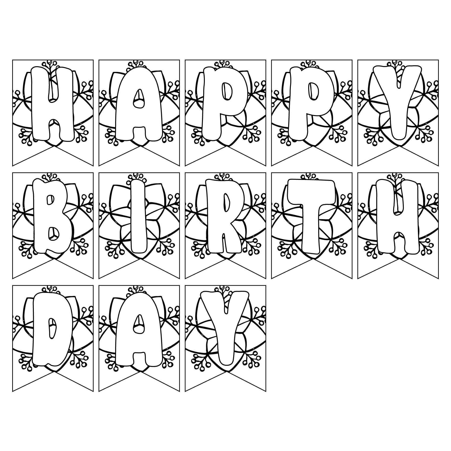 Happy Birthday Banners Printable Template