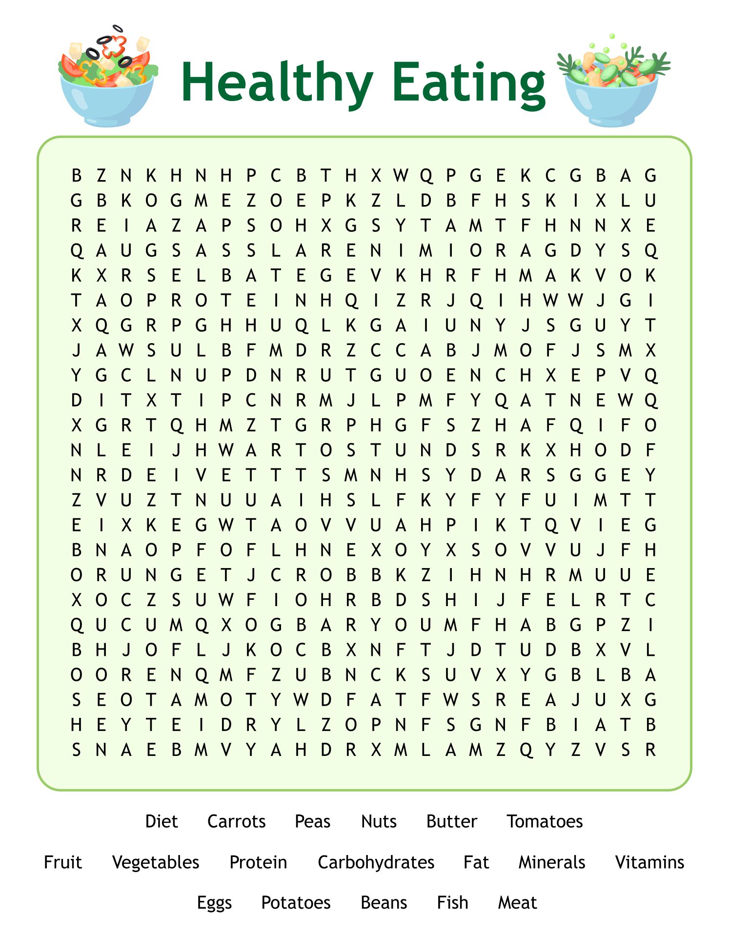 10 best wellness word search puzzle printable printablee com