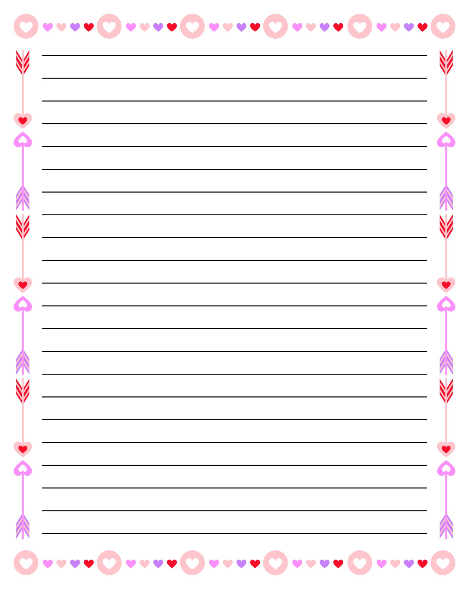 11 best printable lined paper with borders printablee com