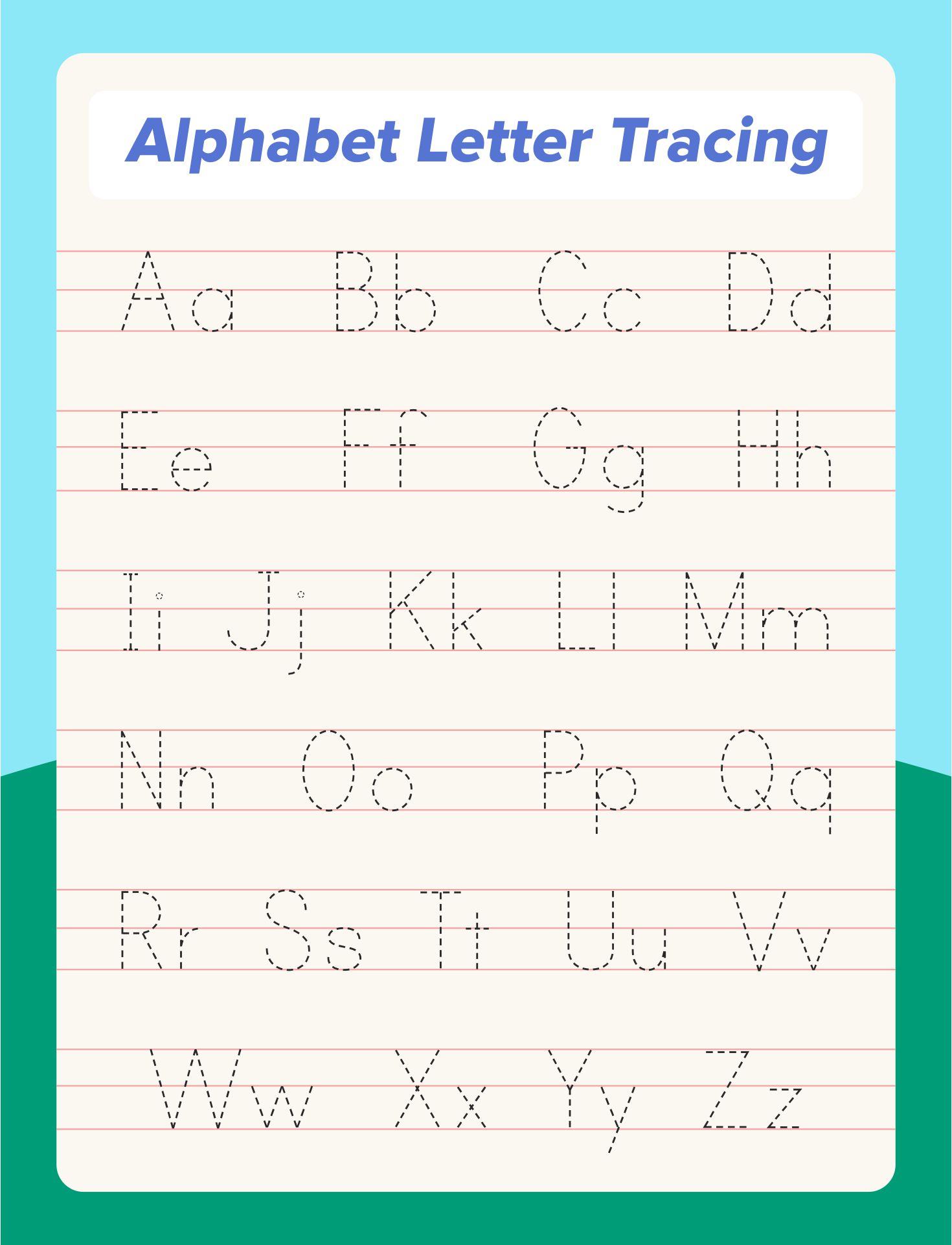 Kids Letter Tracing Printables