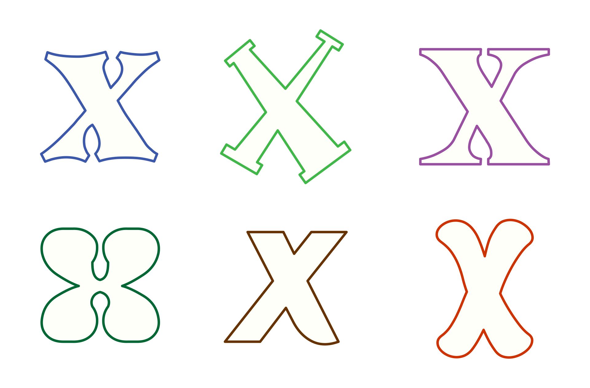 Letter X Printable Templates